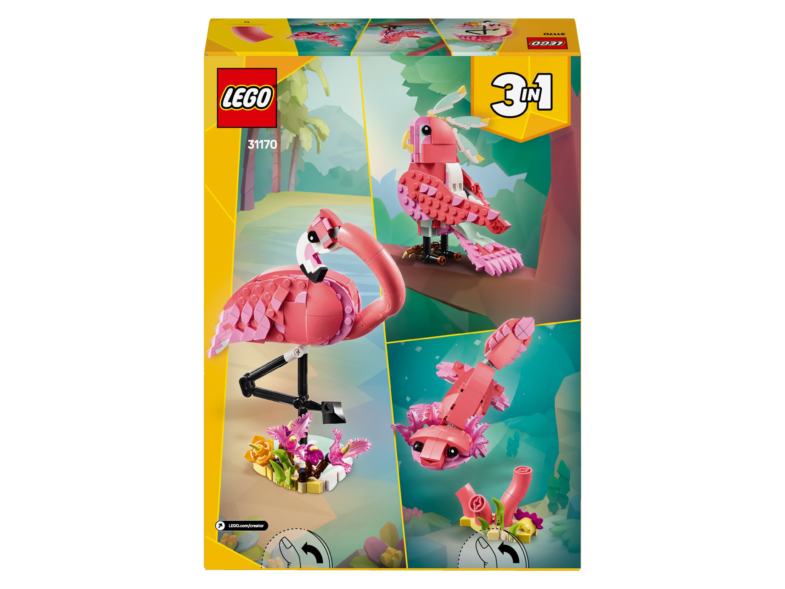 LEGO® CREATOR 31170 Divoké zviera: Ružový plameniak 1
