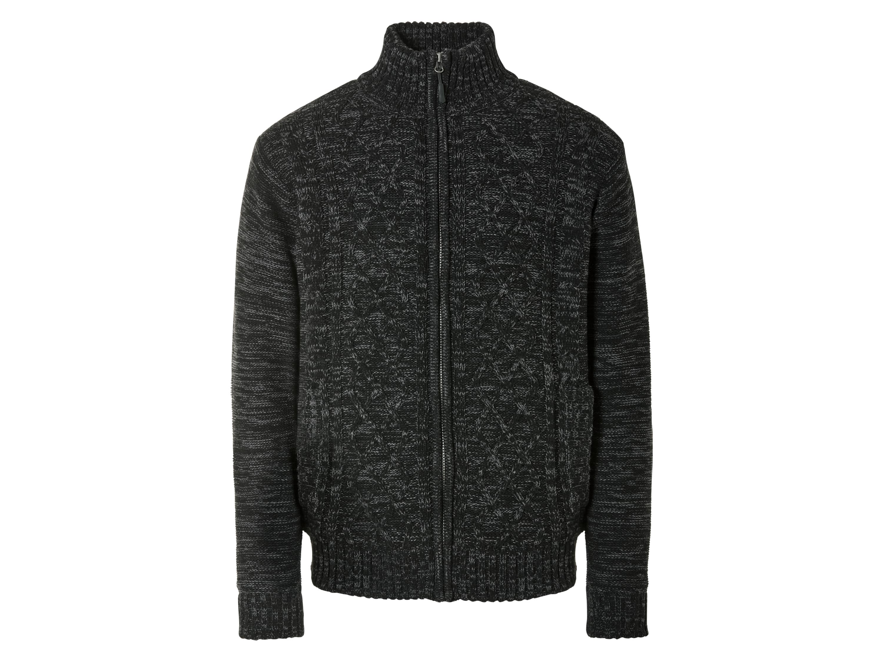 LIVERGY® Pánska pletená mikina (M (48/50), tmavosivá) 1