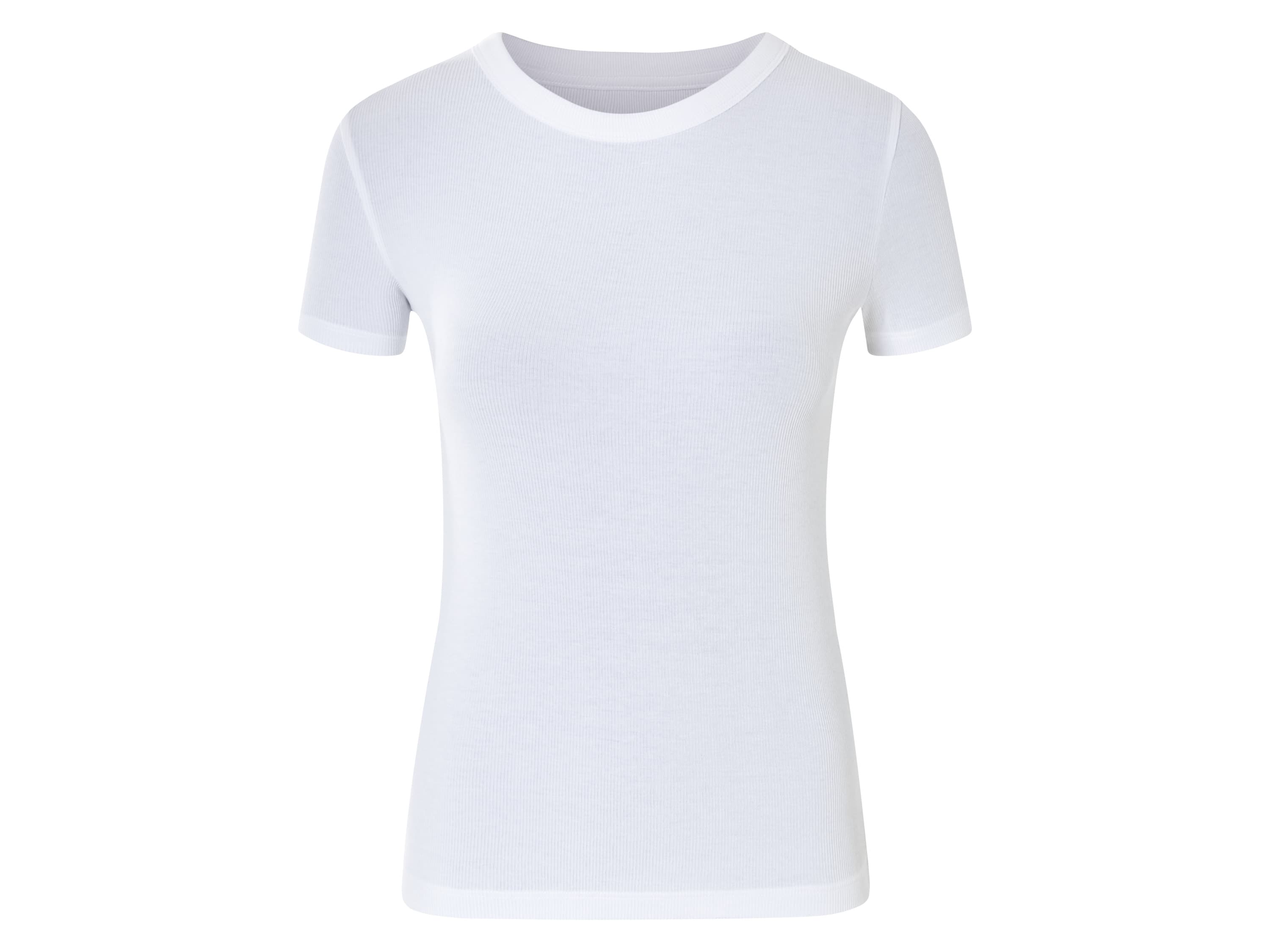 esmara® Dámske rebrované tričko (L (44/46), biela)