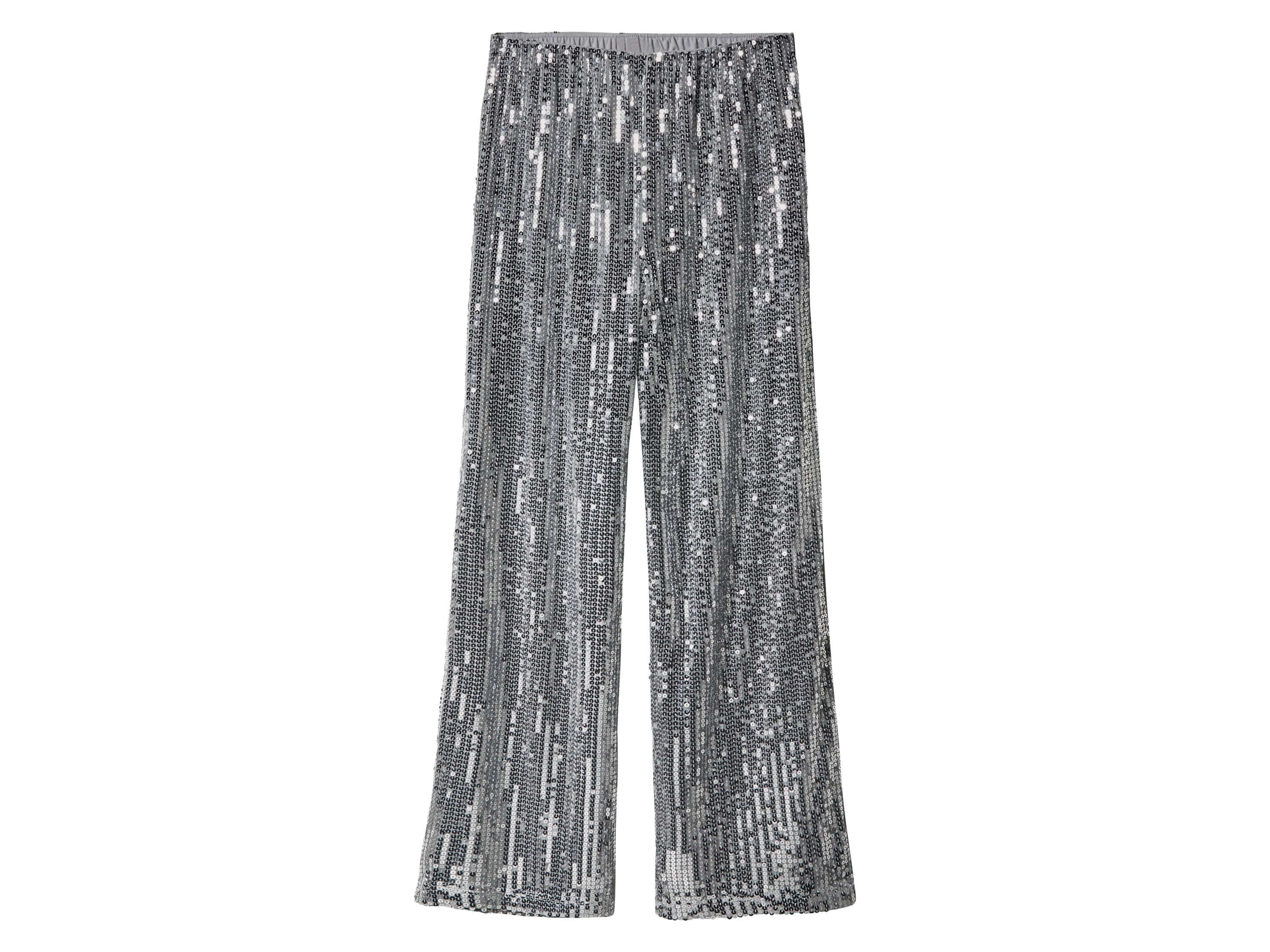 esmara® Dámske flitrové nohavice (strieborná, XS (32/34)) 1