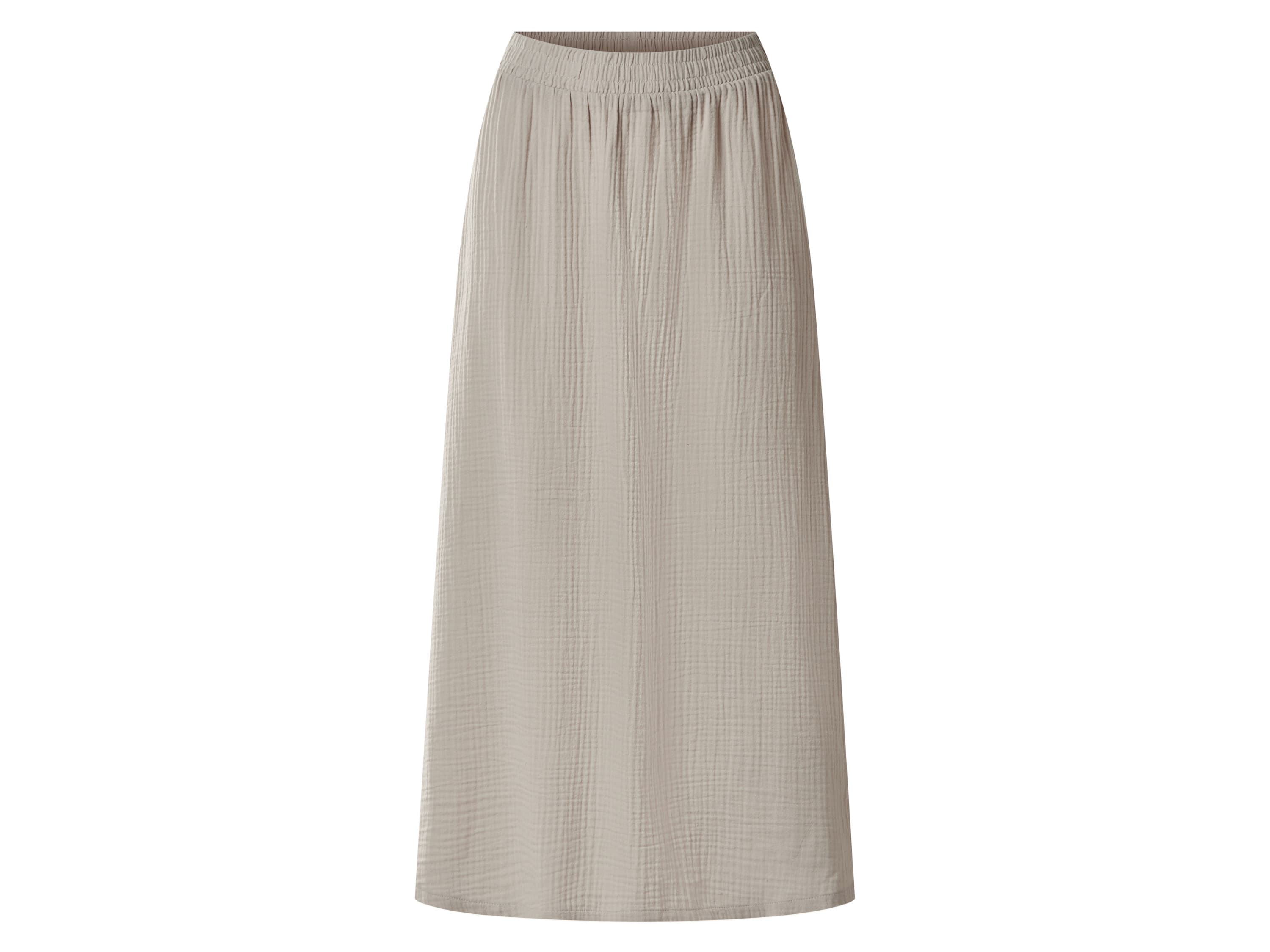 esmara® Dámska mušelínová midi sukňa (béžová, S (36/38))