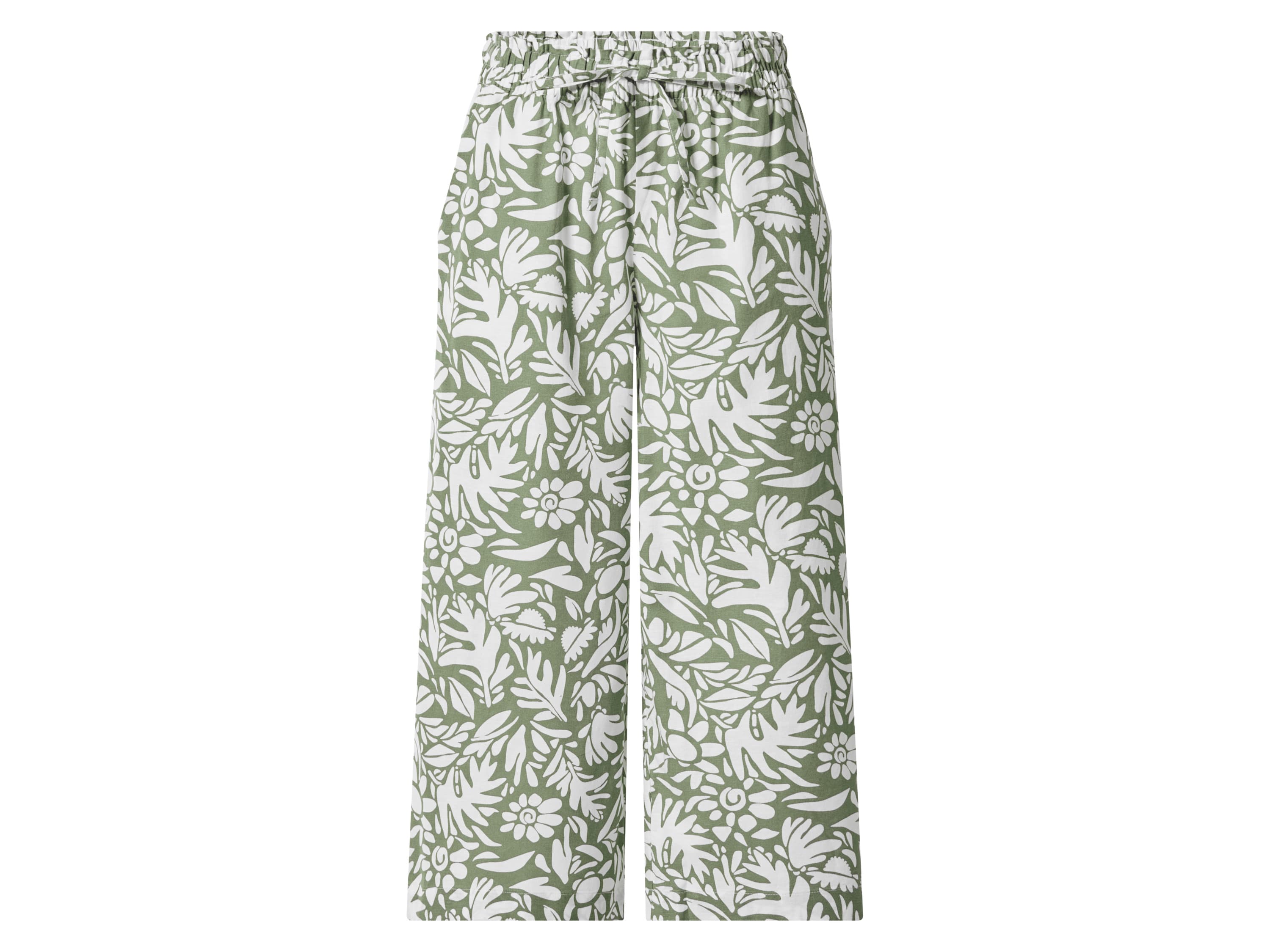 esmara® Dámske culotte nohavice s ľanom Premium (vzor, M (40/42)) 1