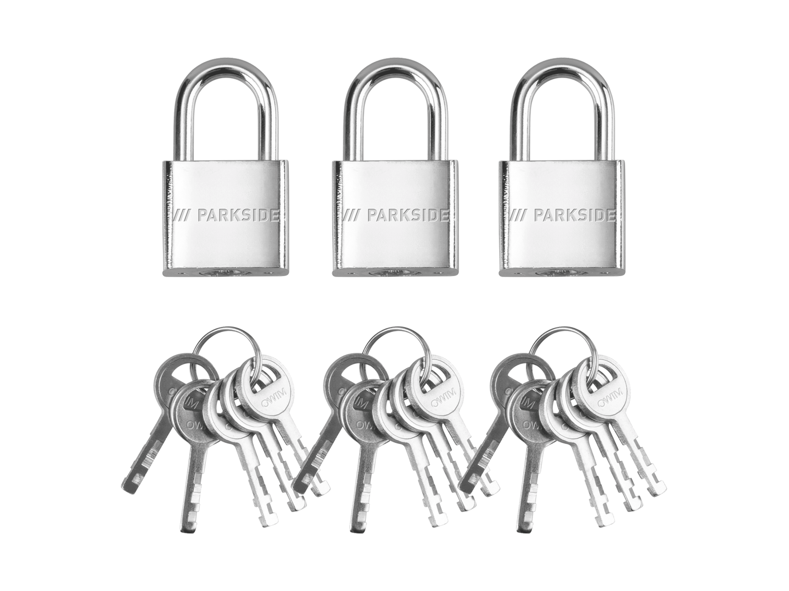 PARKSIDE® Zámok (visiaci zámok, 3 kusy) 1