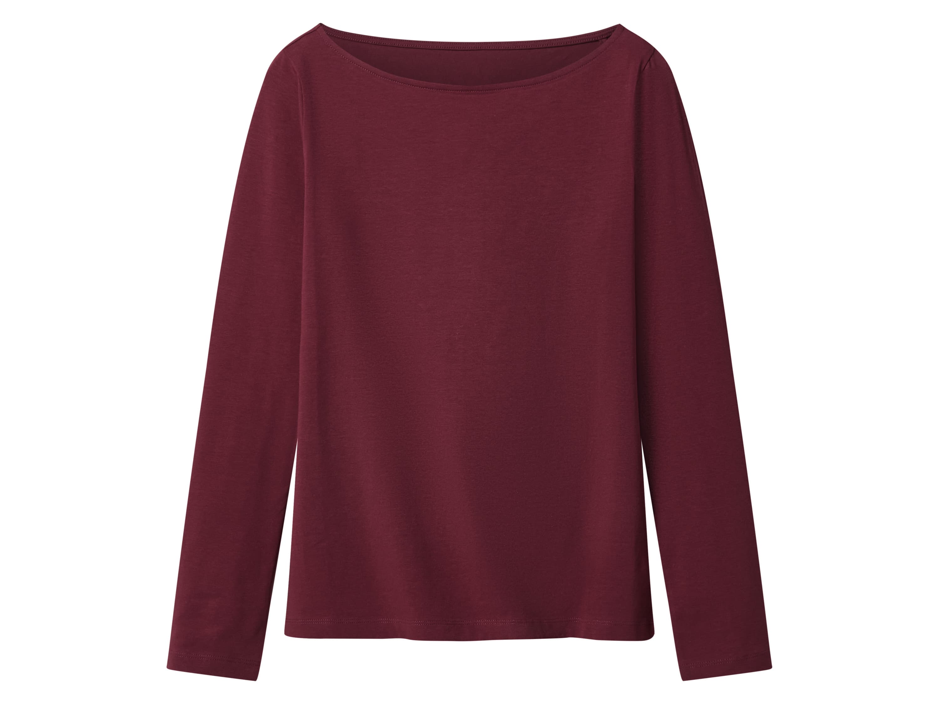 esmara® Dámske tričko s dlhým rukávom (bordová, XS (32/34)) 1