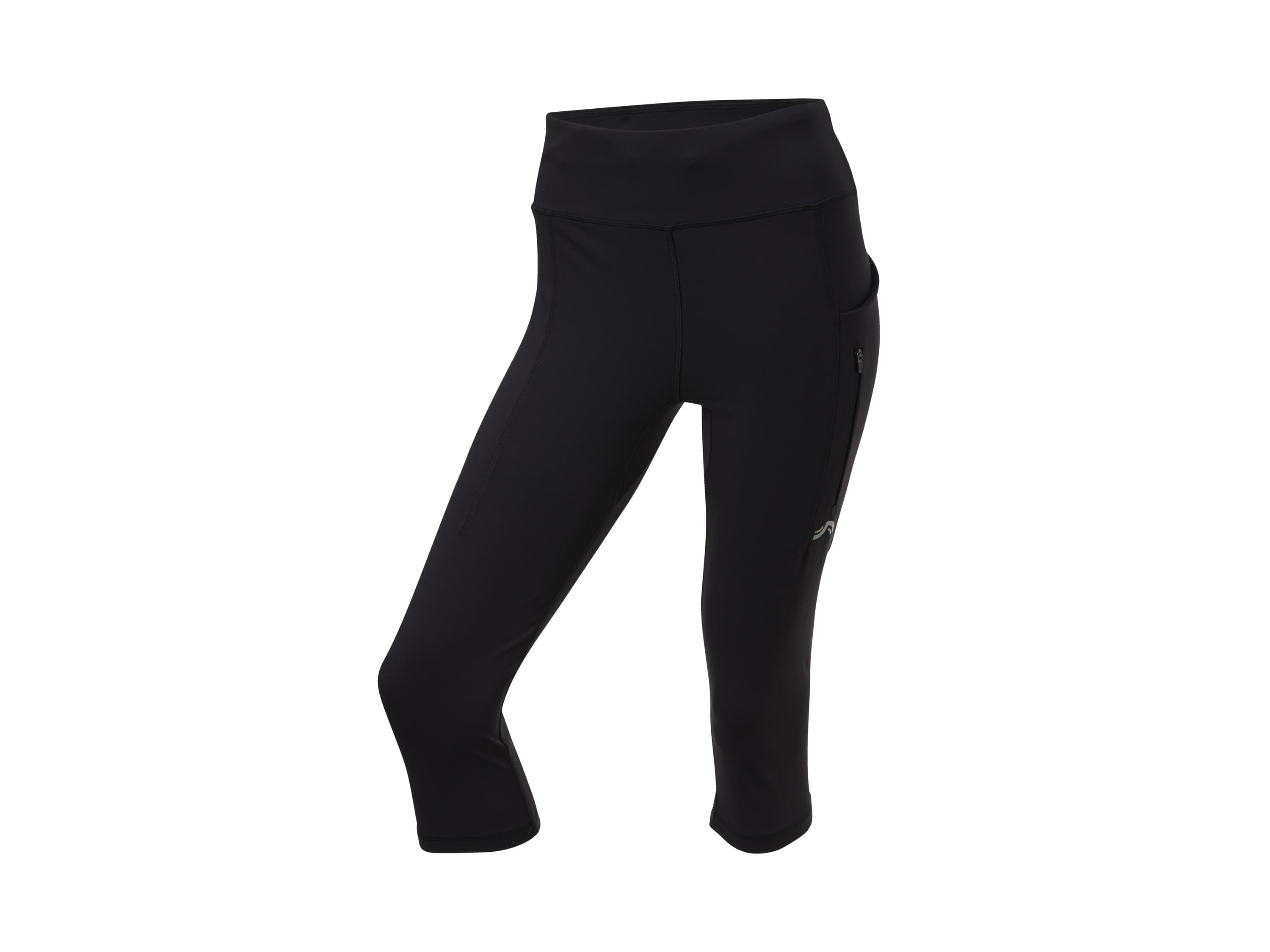 CRIVIT Dámske funkčné capri legíny (čierna, XS (32/34))