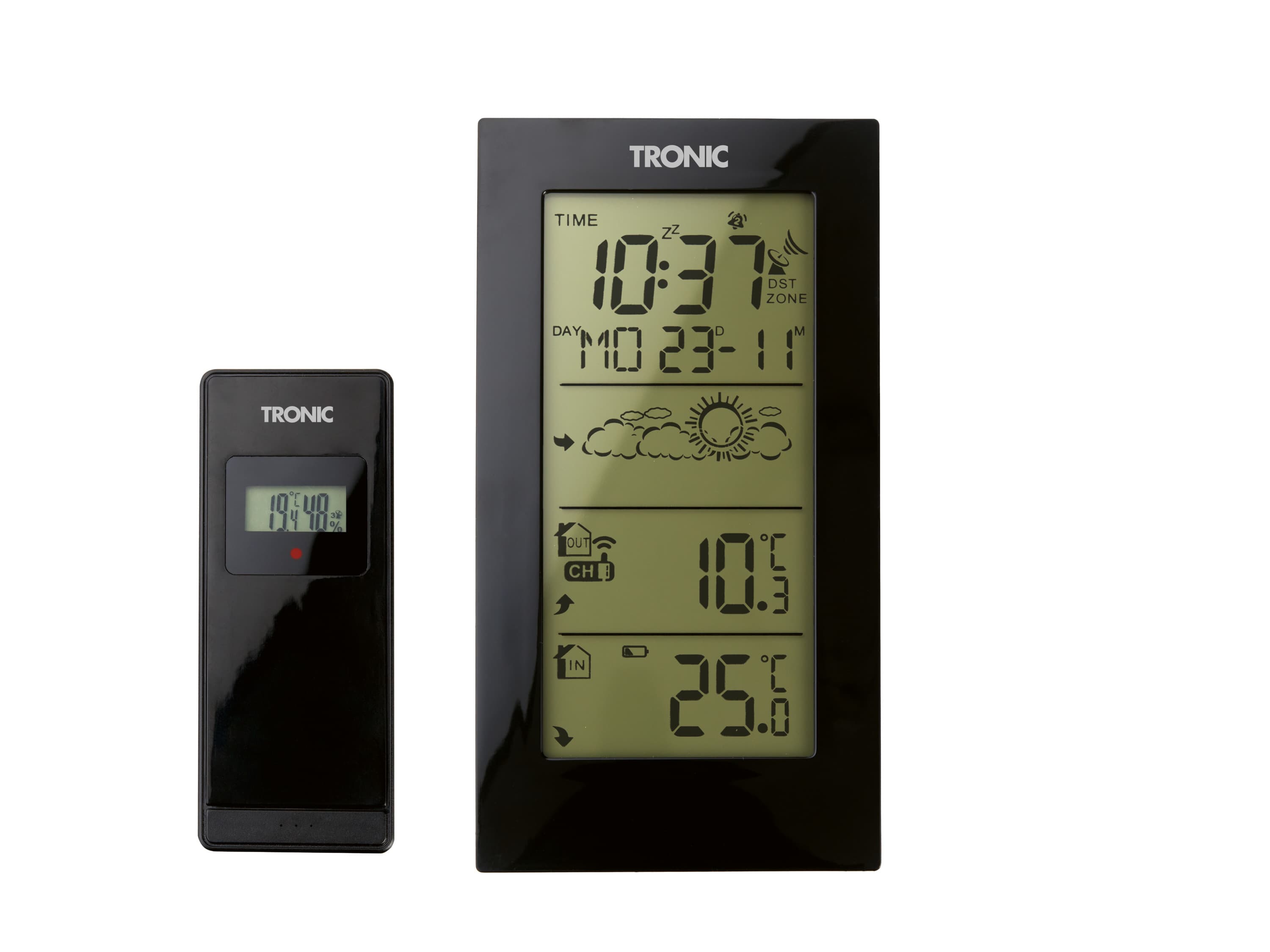 TRONIC® Meteostanica (čierna) 1