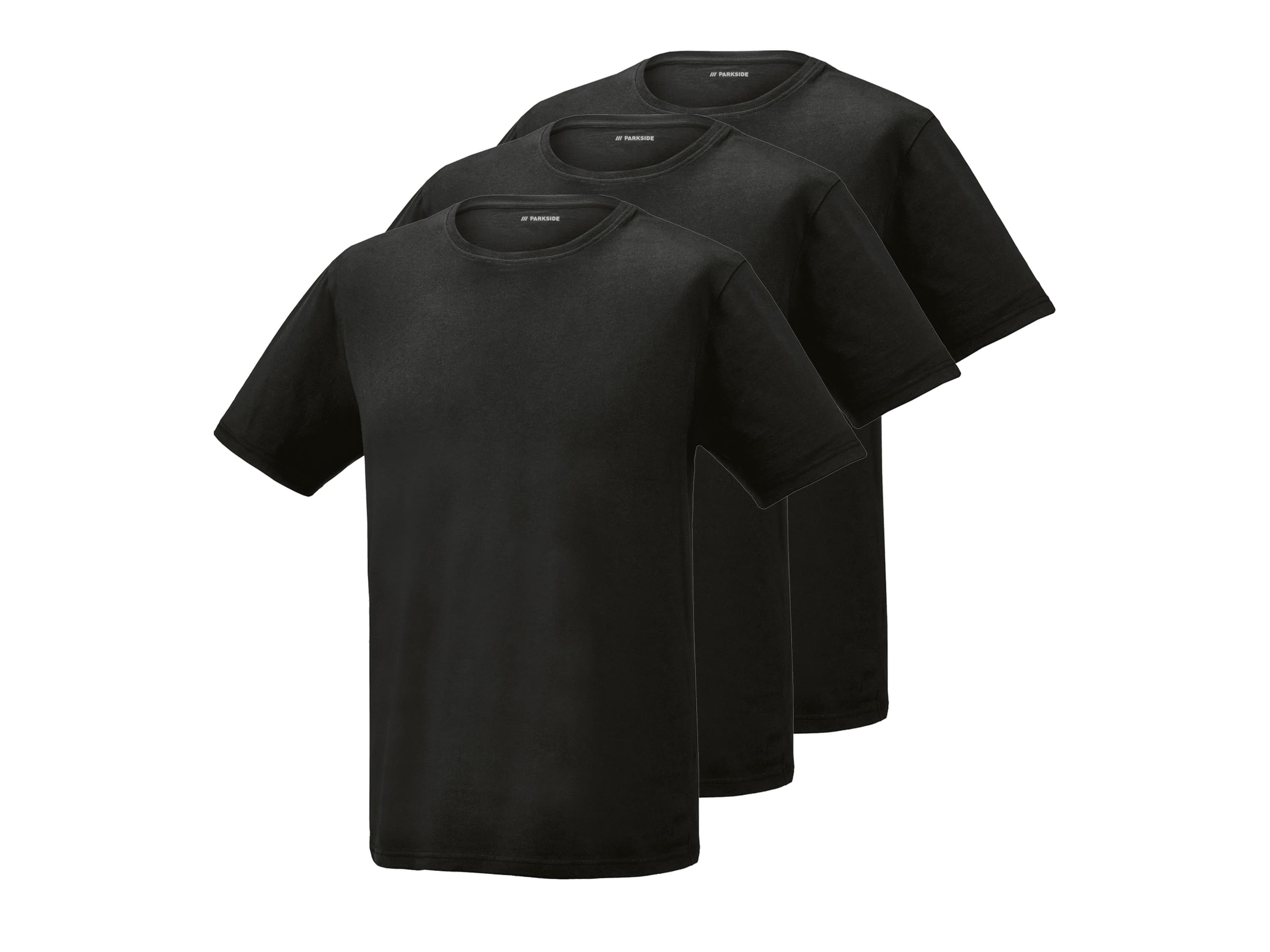 PARKSIDE® Pánske tričko, 3 kusy (čierna, S (44/46))