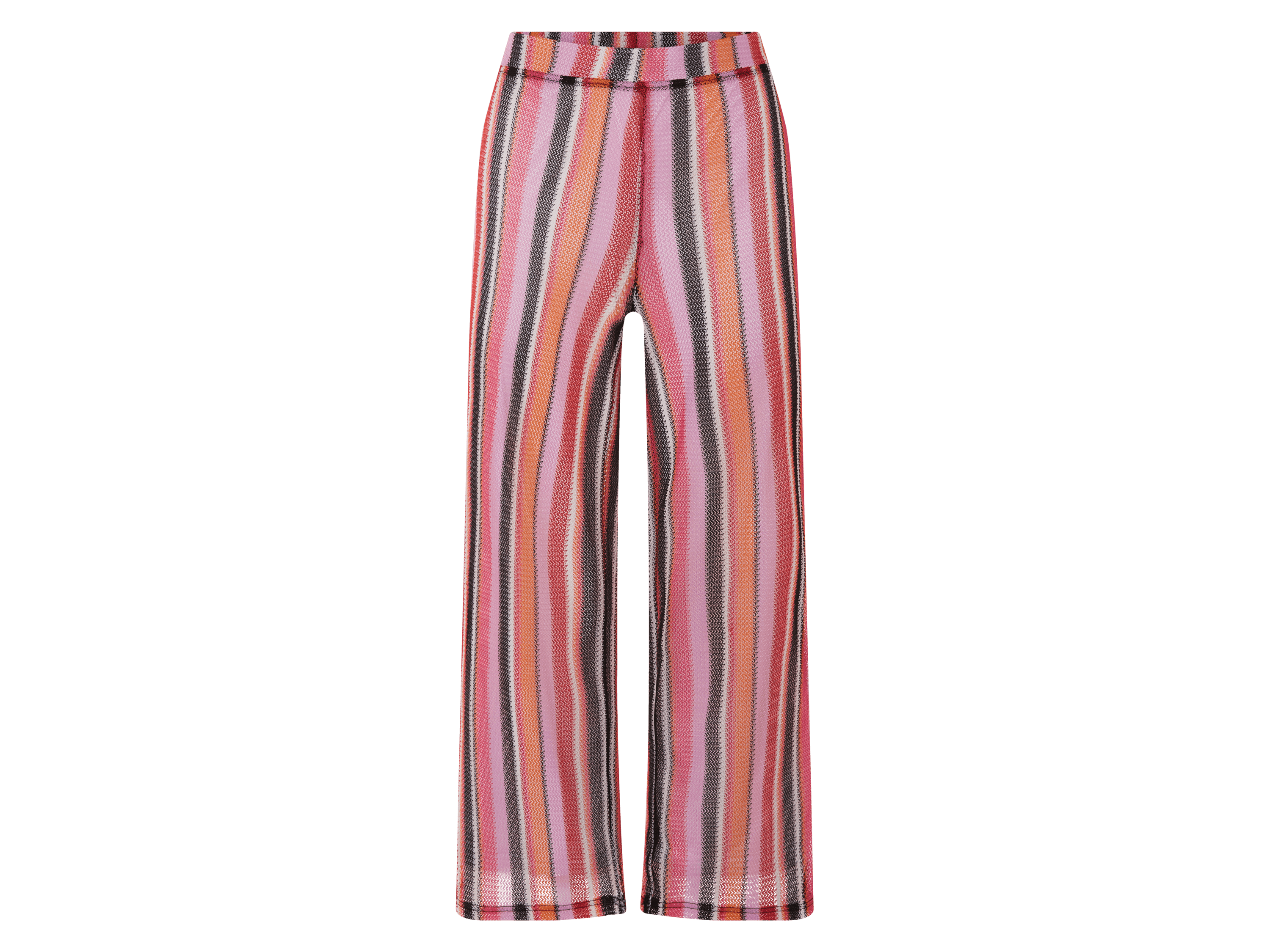 esmara® Dámske pletené široké nohavice (pruhy/červená, S (36/38)) 1