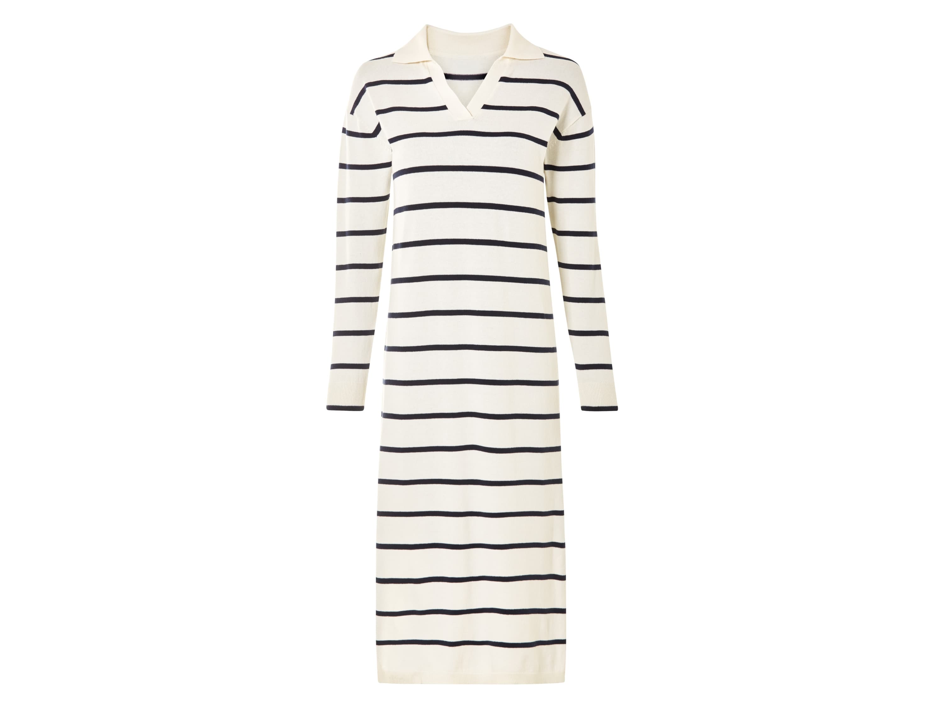 esmara® Dámske šaty (béžová/navy modrá/prúžky, S (36/38)) 1