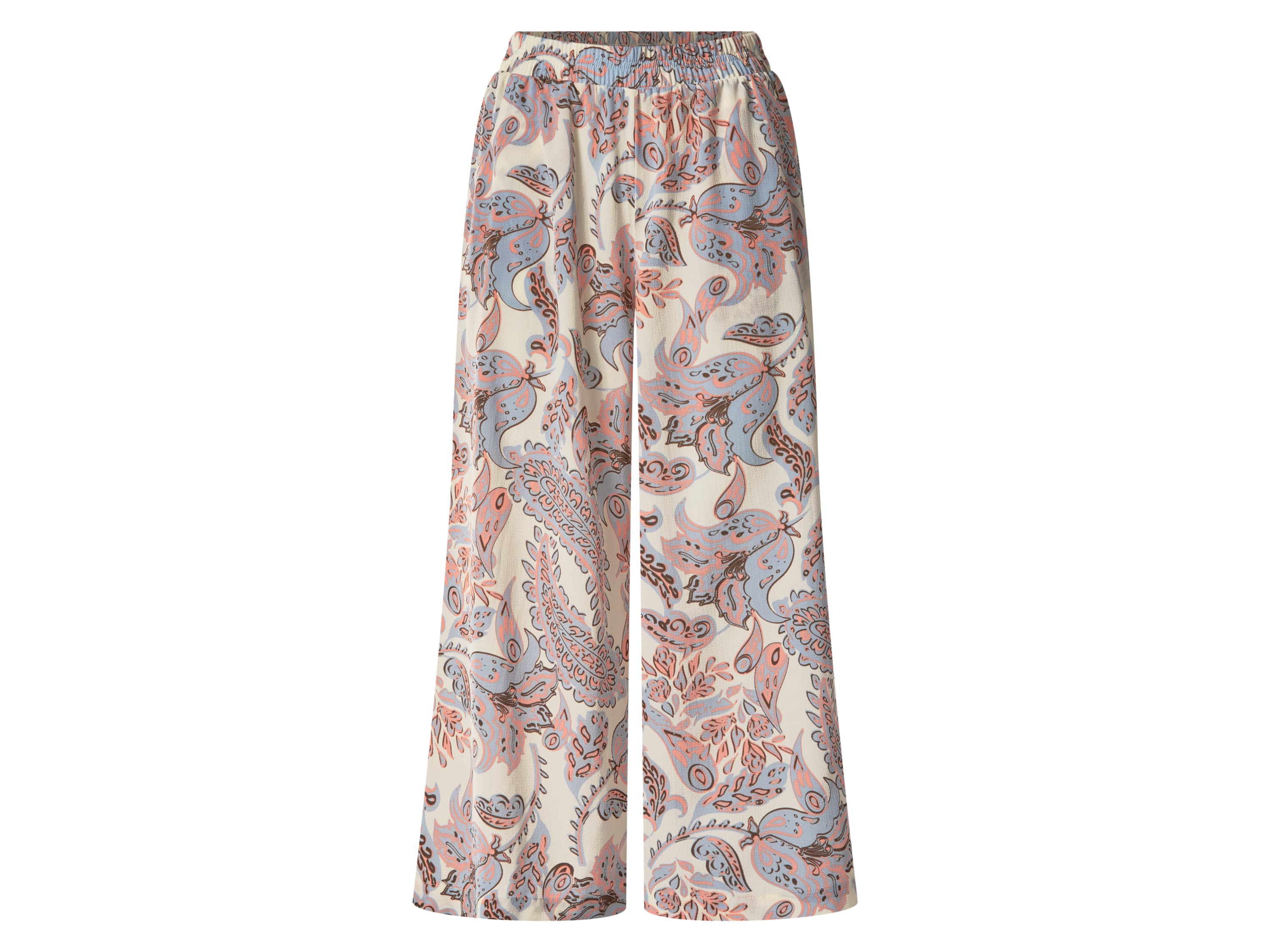 ESMARA® Dámske nohavice Culotte (krémová/modrá, 34) 1