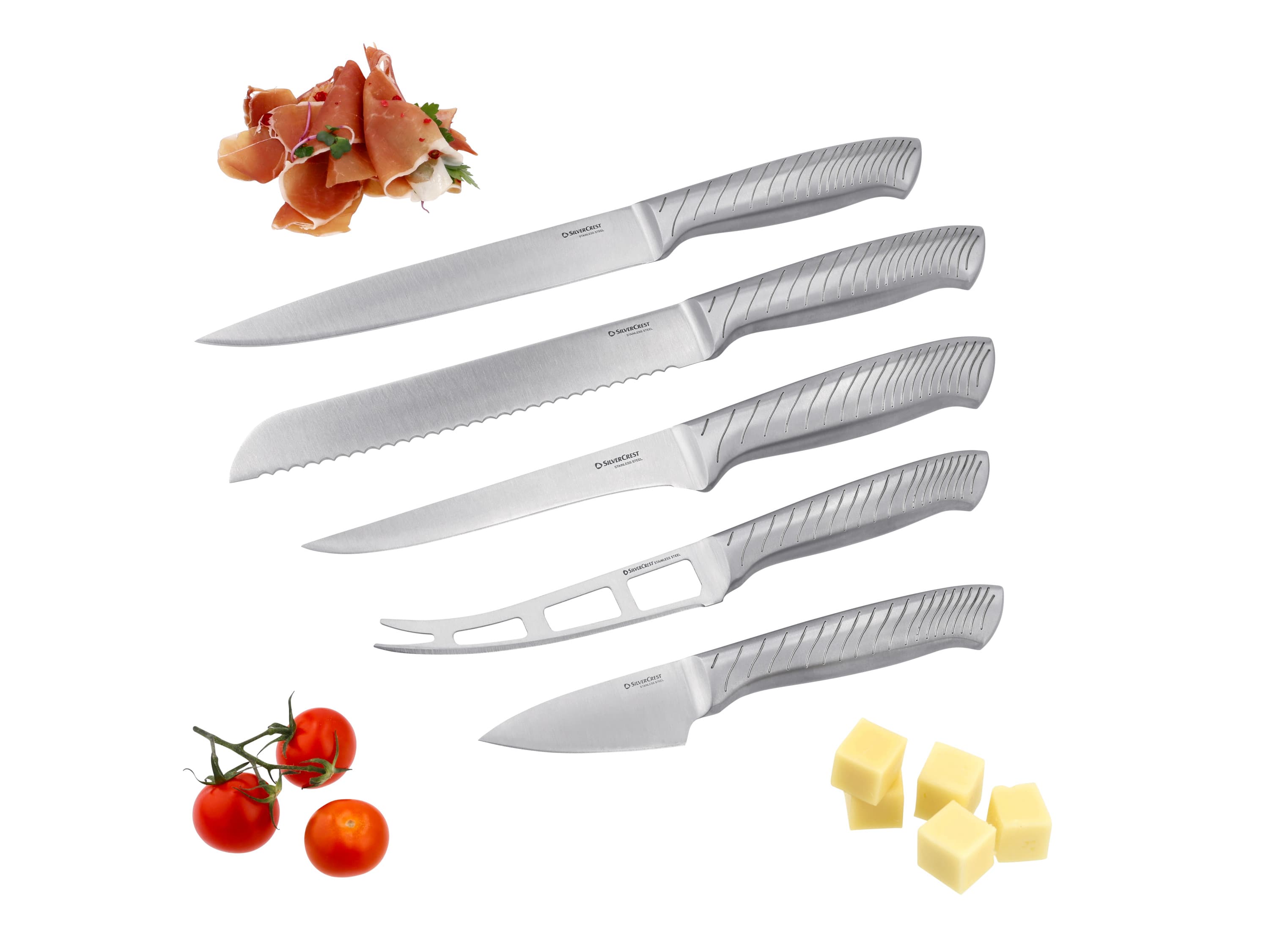 SILVERCREST® Nože z ušľachtilej ocele, 5-dielna súprava