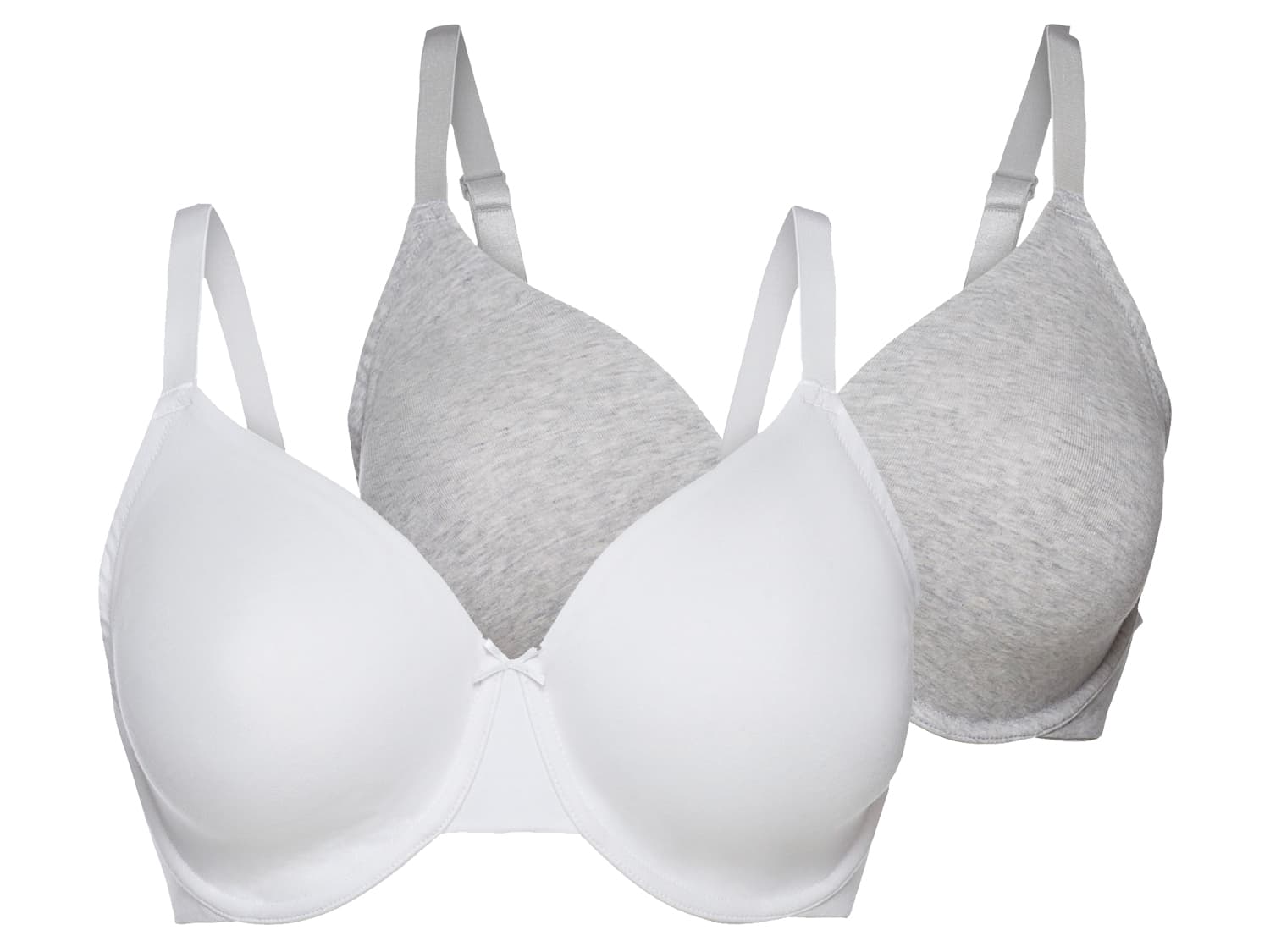 esmara® Dámska podprsenka XXL, 2 kusy (sivá/biela, 85D) 1
