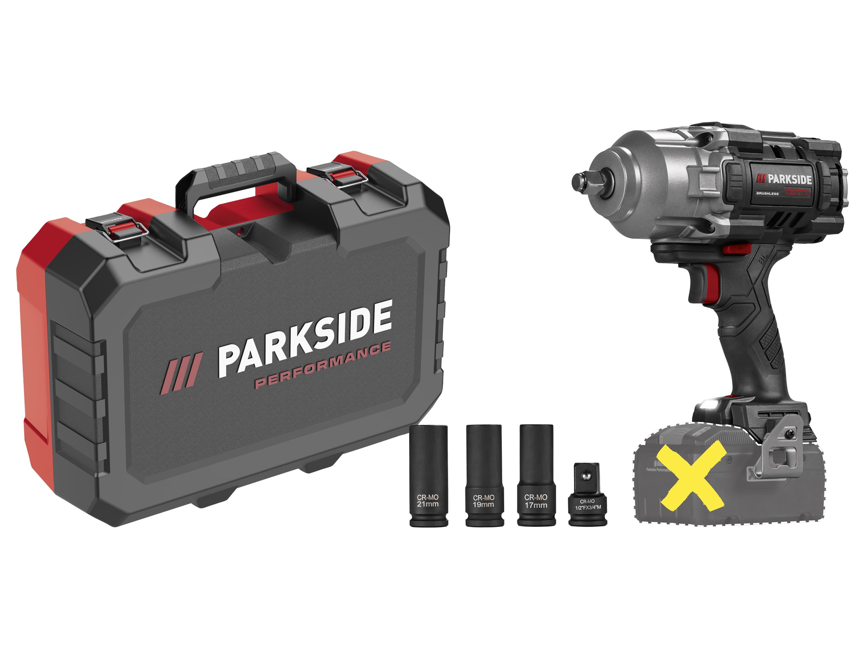 PARKSIDE PERFORMANCE® Aku rázový uťahovák 20 V PASSP 20-Li C4 – bez akumulátora 1