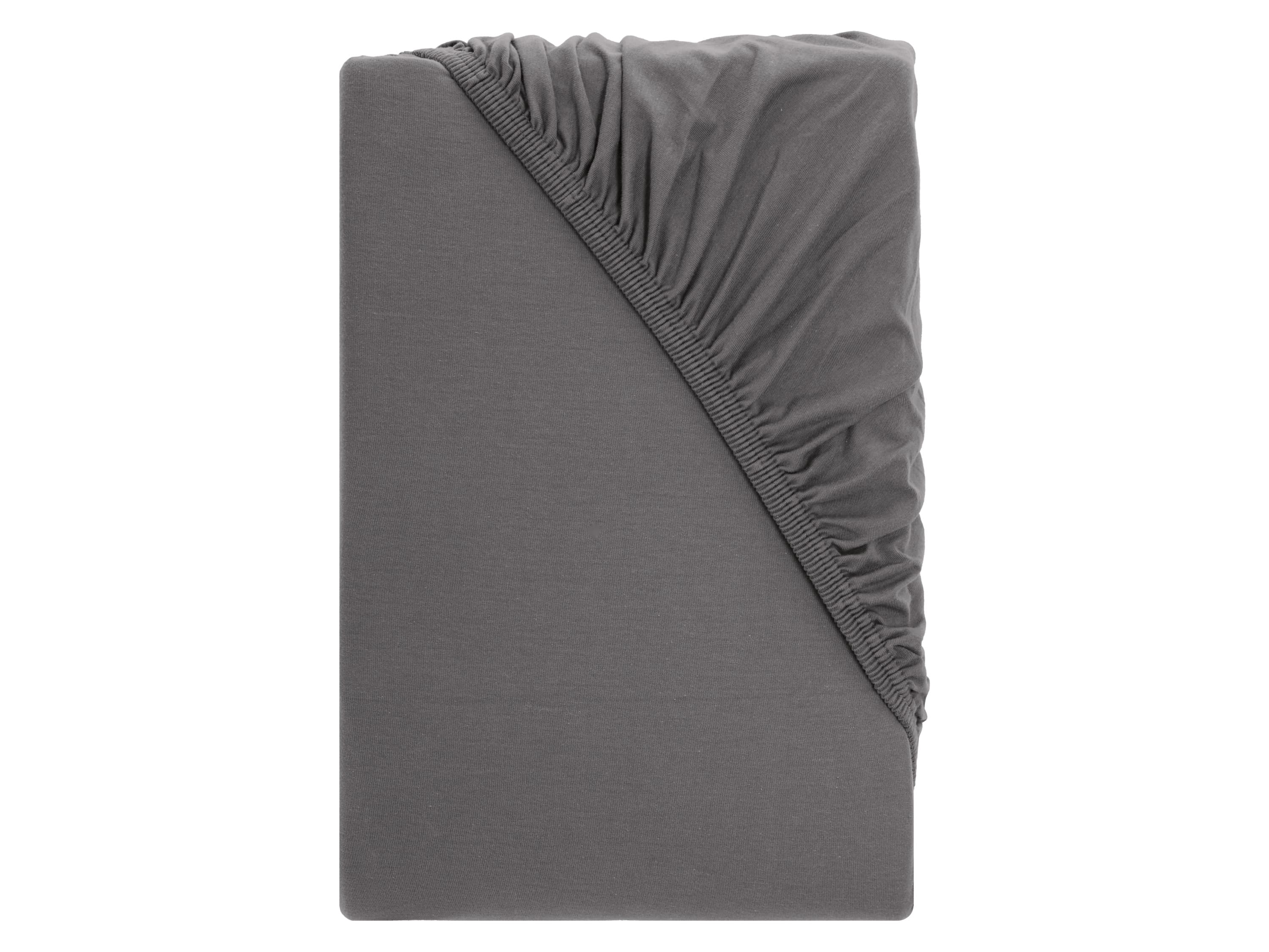LIVARNO® Napínacia džersejová plachta na boxspringovú posteľ, 180 – 200 x 200 cm (sivá)