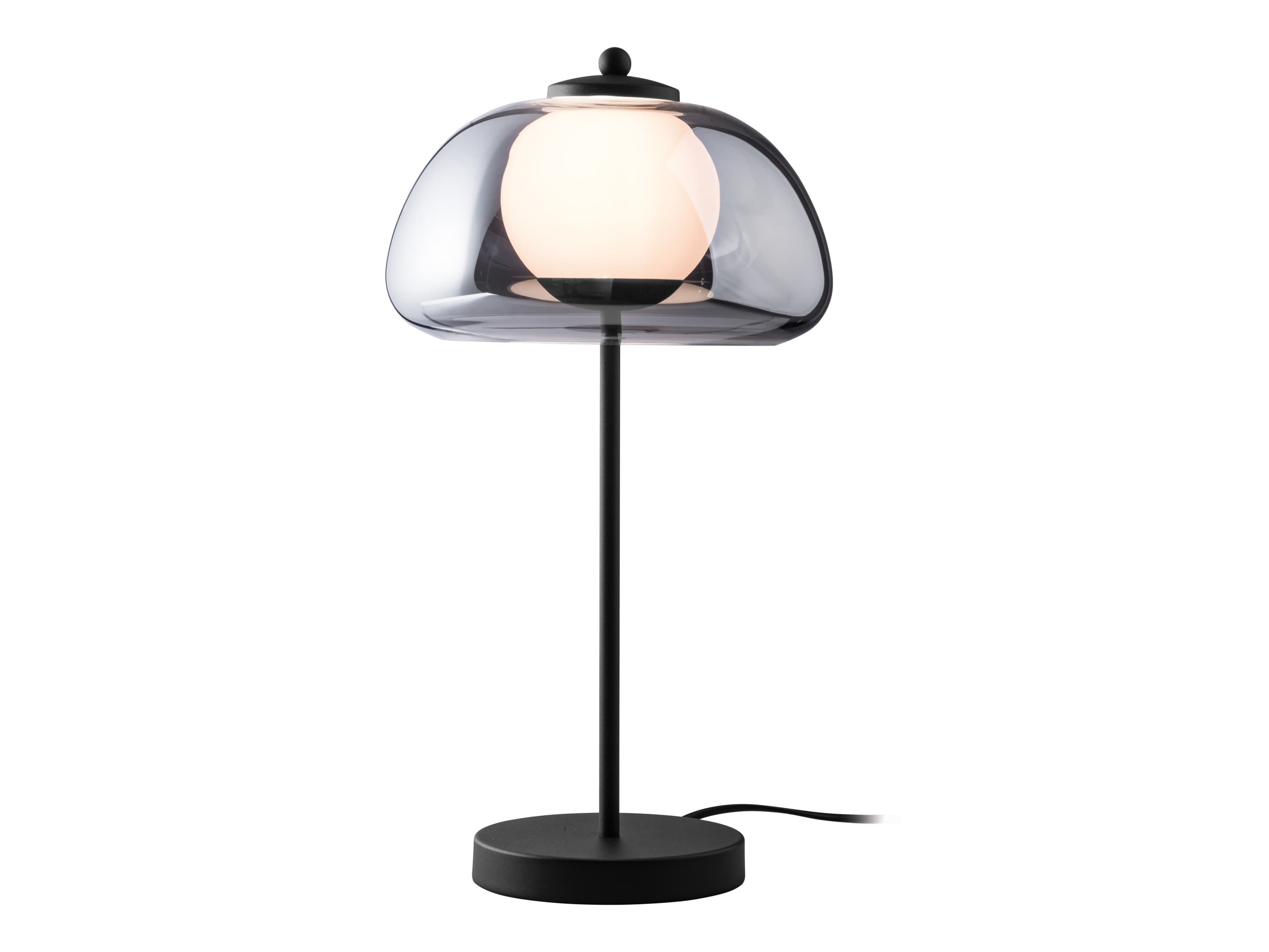 LIVARNO HOME Stolná LED lampa (sivé sklo) 1