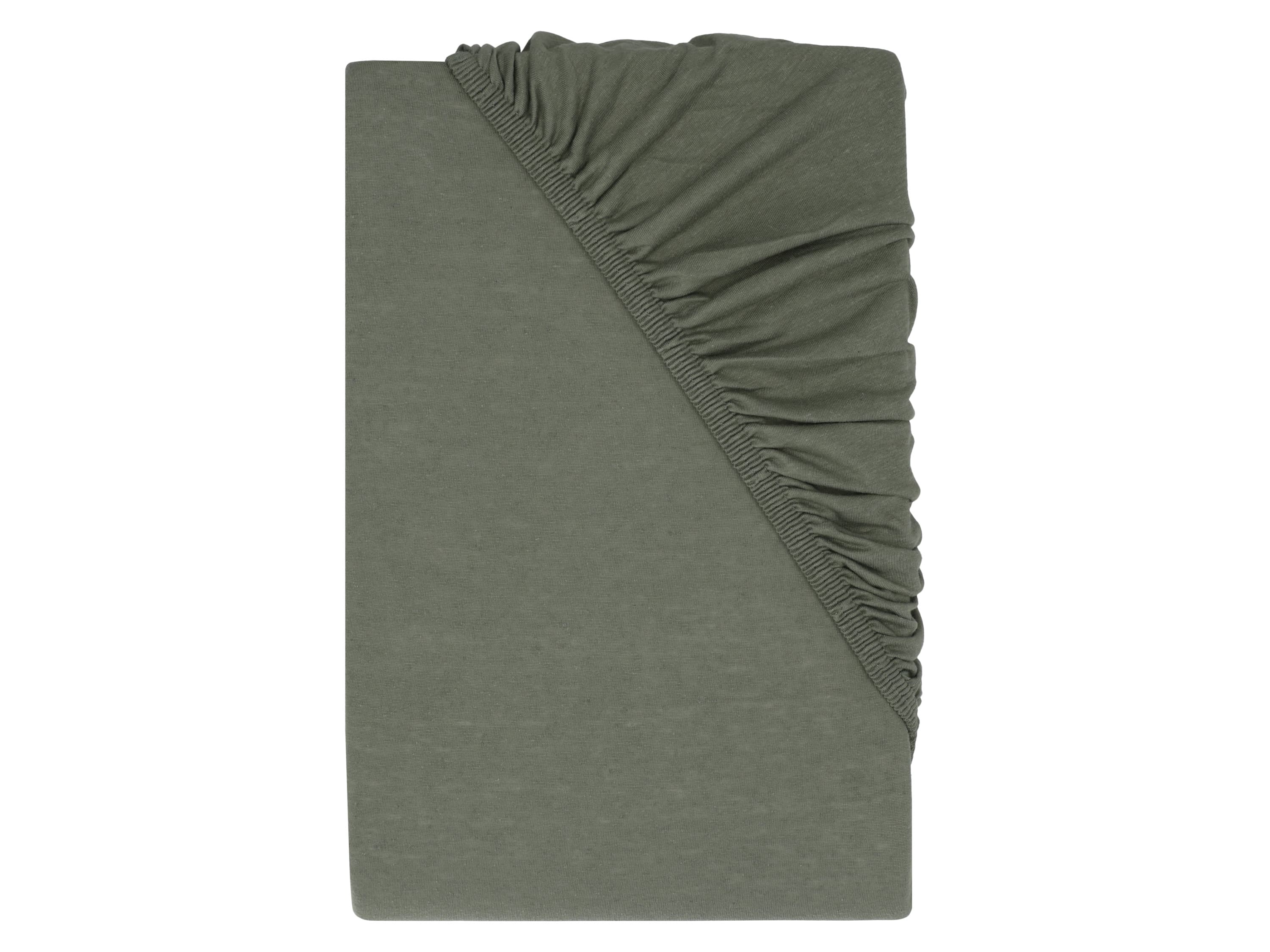 LIVARNO® Napínacia džersejová plachta, 90 – 100 x 200 cm (zelená)