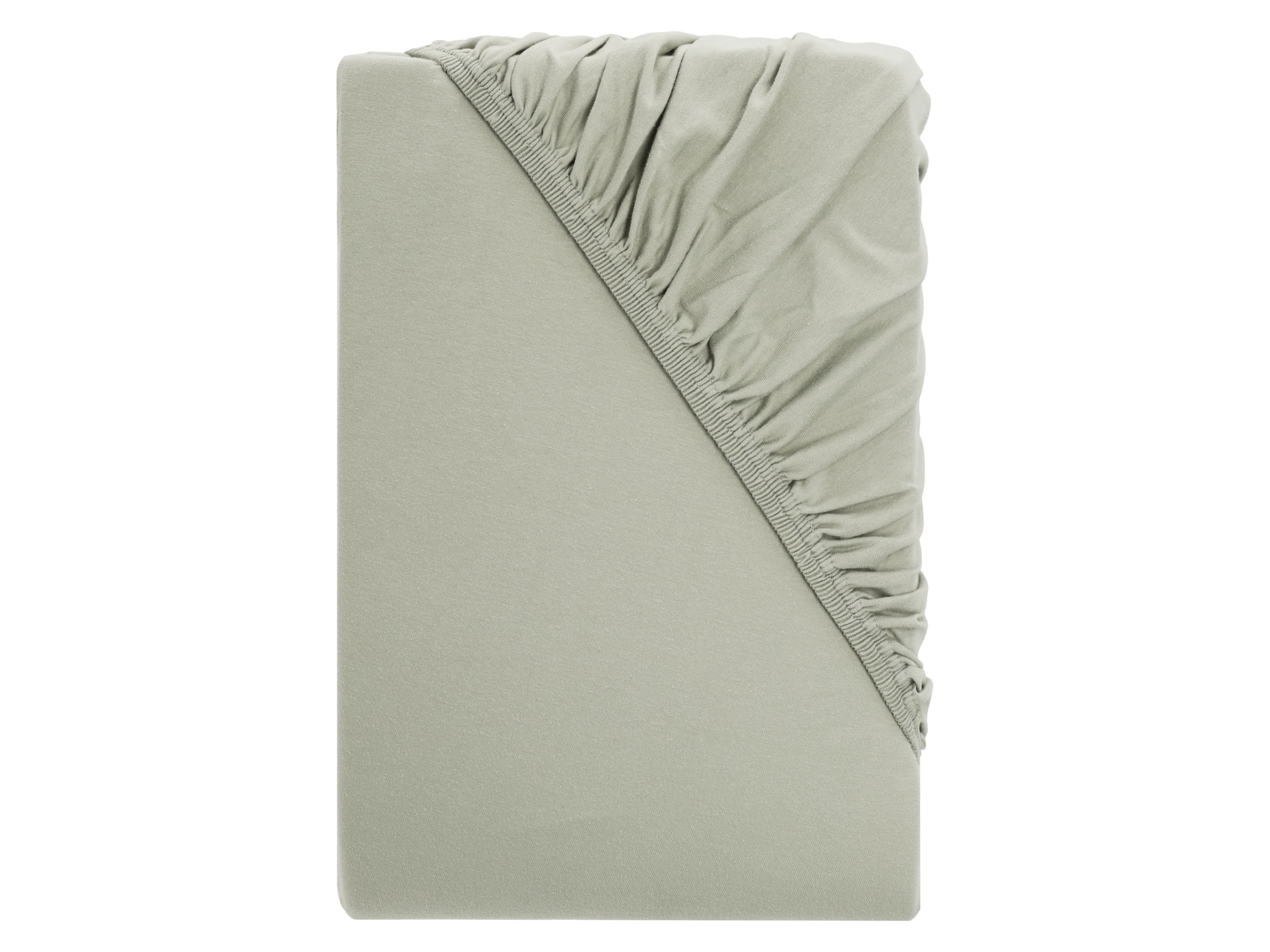 LIVARNO® Napínacia džersejová plachta na boxspringovú posteľ, 180 – 200 x 200 cm (zelená)