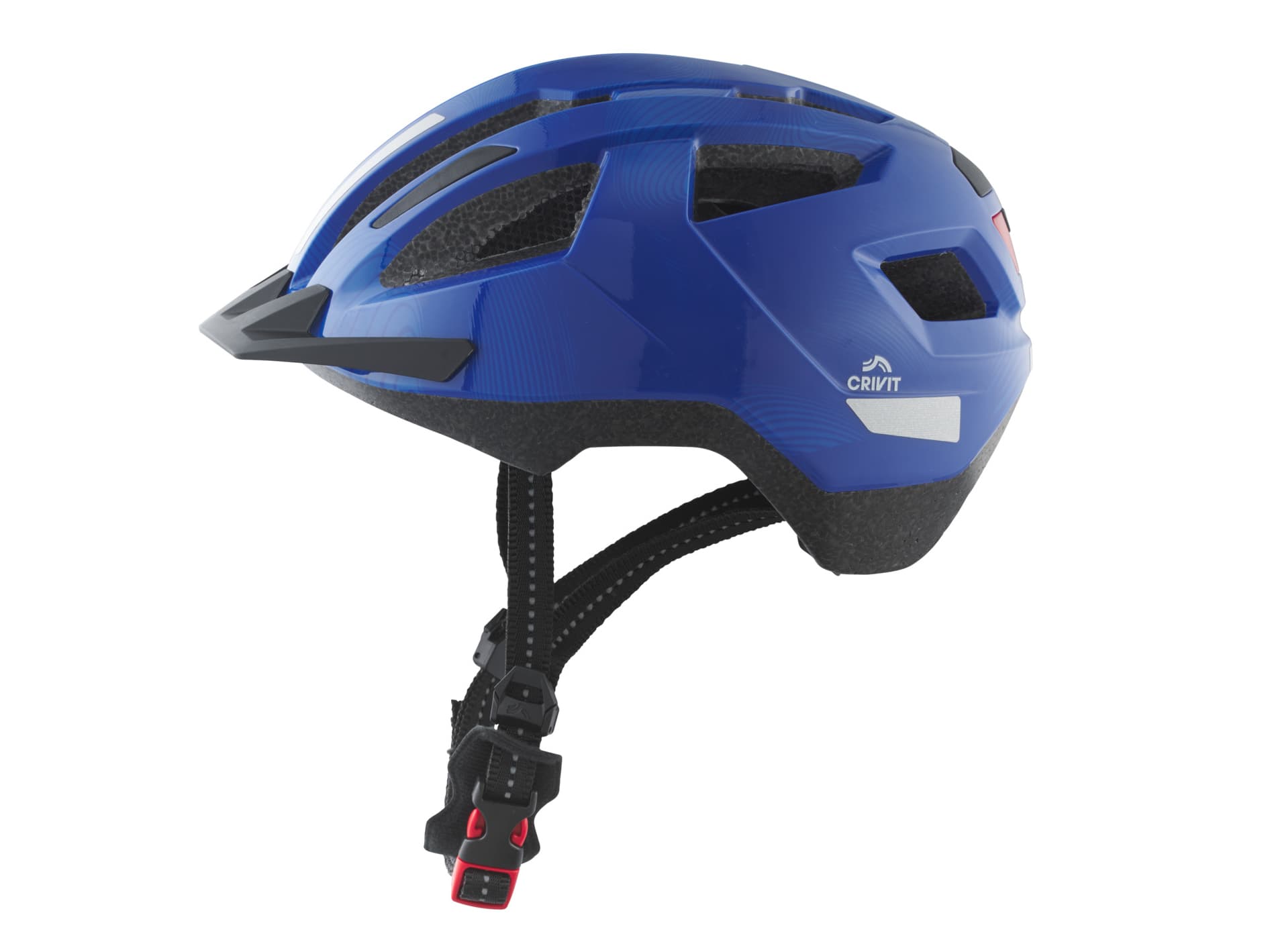 CRIVIT Detská cyklistická prilba so zadným svetlom (modrá)