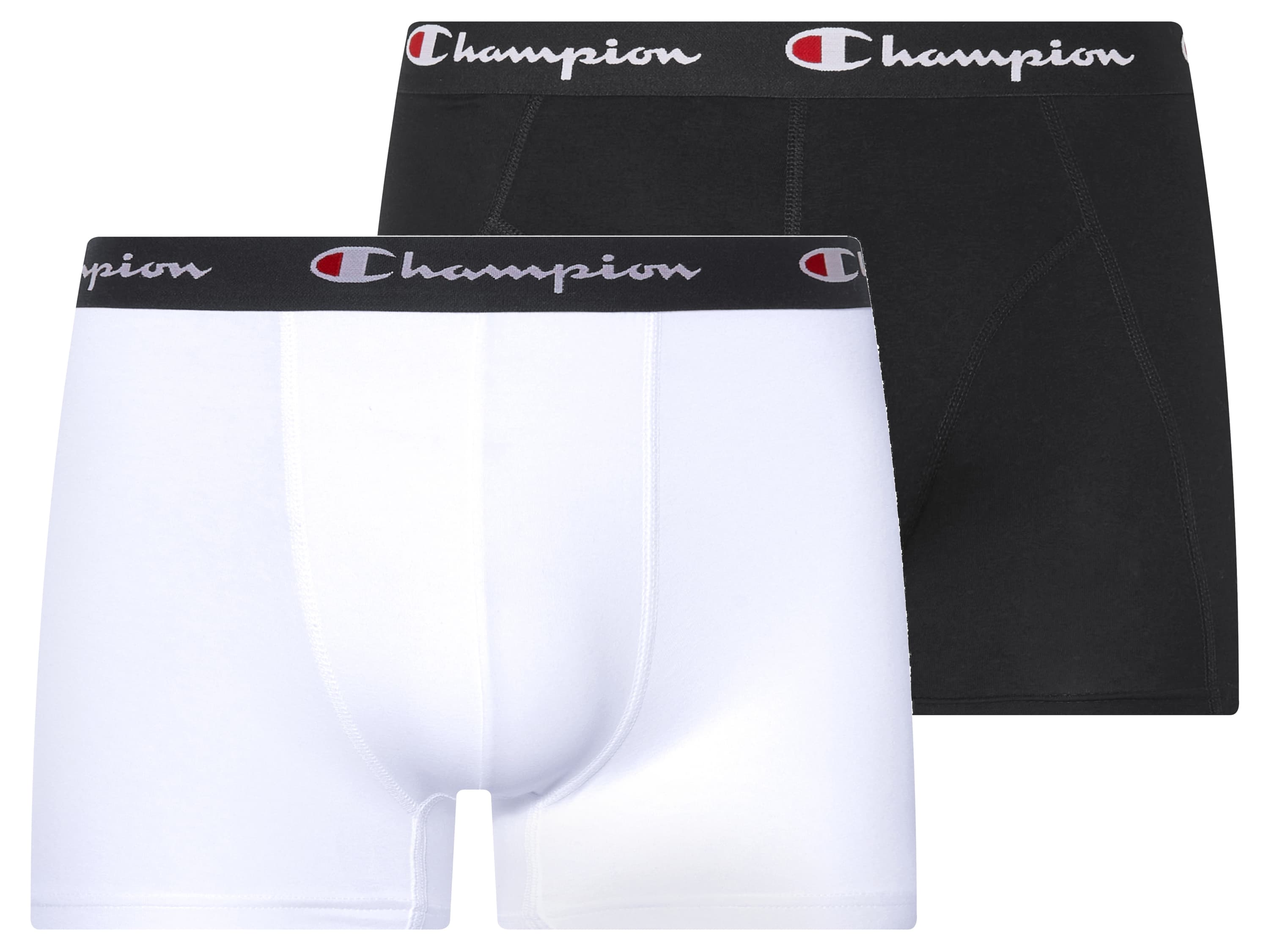 Champion Pánske boxerky, 2 kusy (biela/čierna, M)