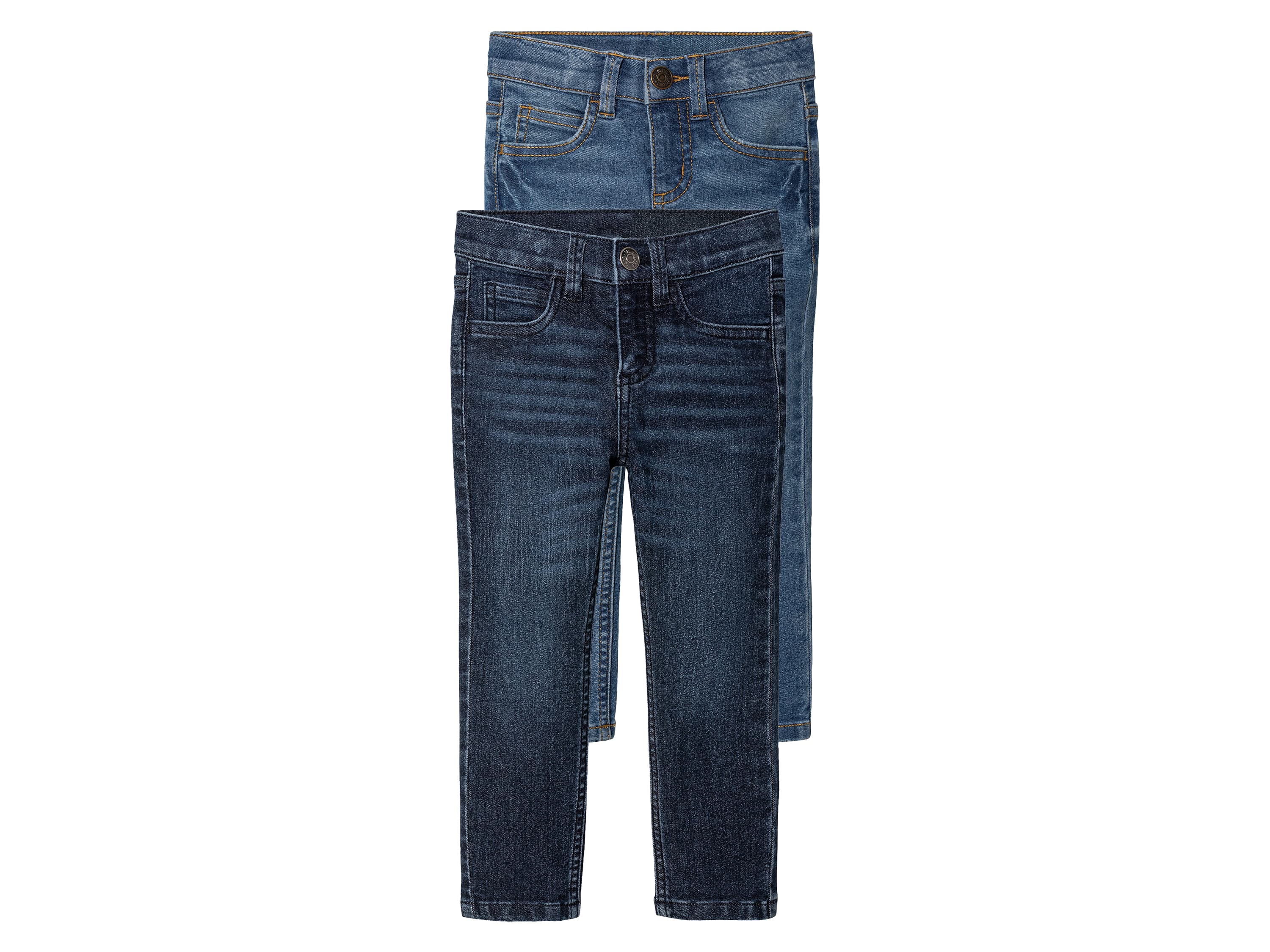 lupilu® Detské rifle „Slim Fit", 2 kusy (98, tmavomodrá/bledomodrá) 1