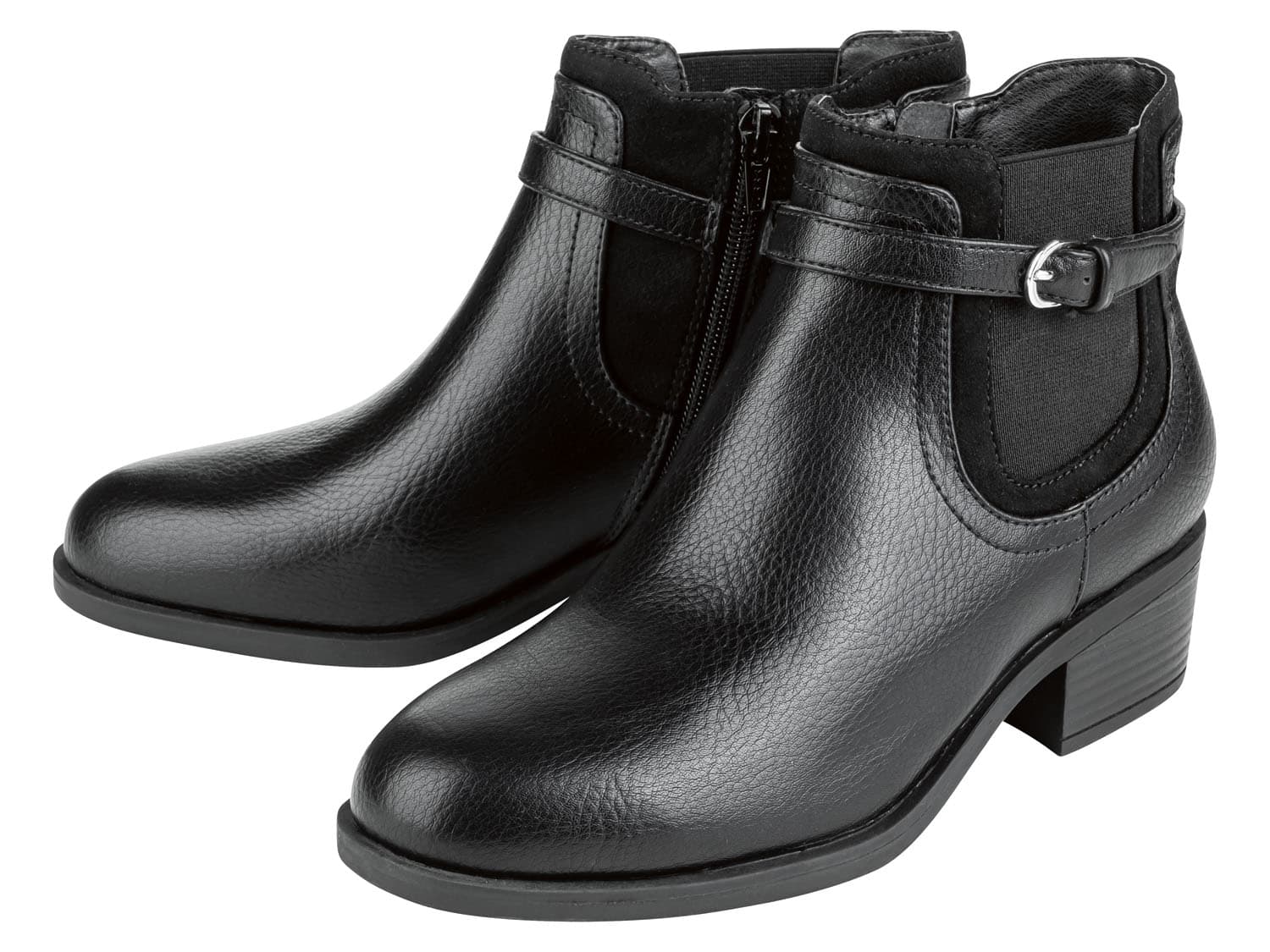 esmara® Dámske členkové čižmy (čierna/stiahnutie gumou, 37)