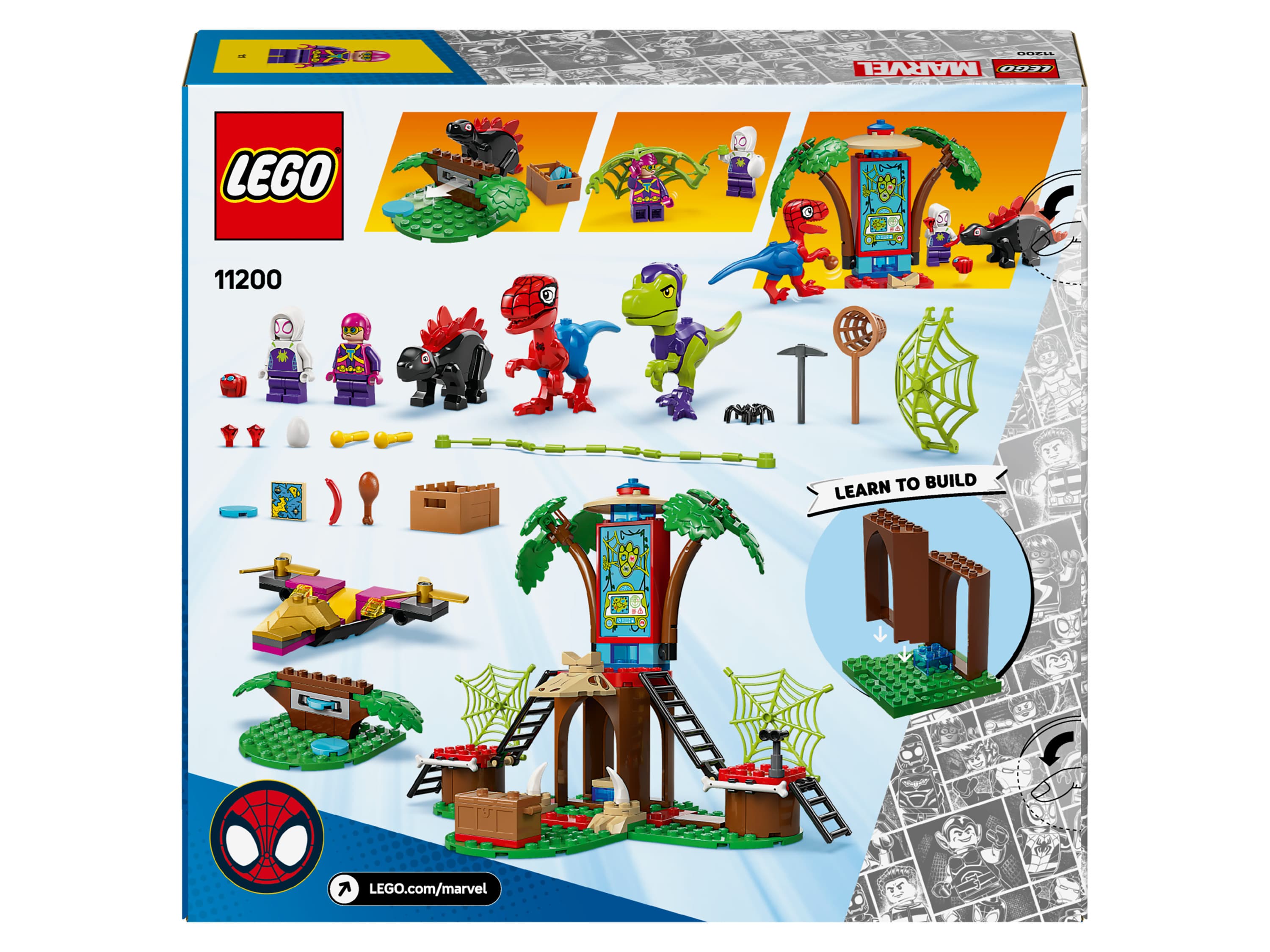 LEGO® Spidey und Super-Freunde 11200 Spidey, Gobby a bitka raptorov v základni na strome