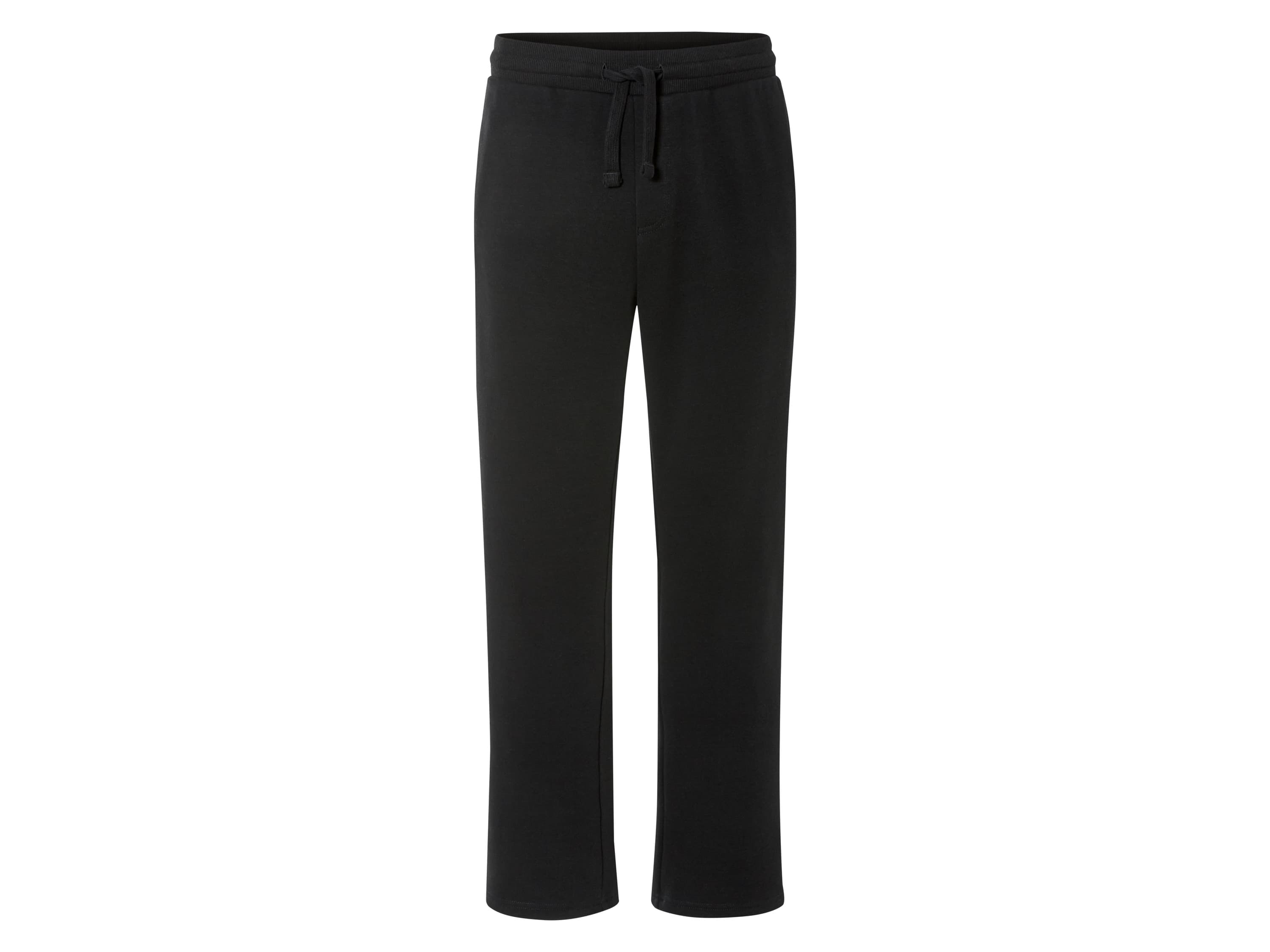 LIVERGY® Pánske tepláky s plyšovou podšívkou (M (48/50), čierna) 1