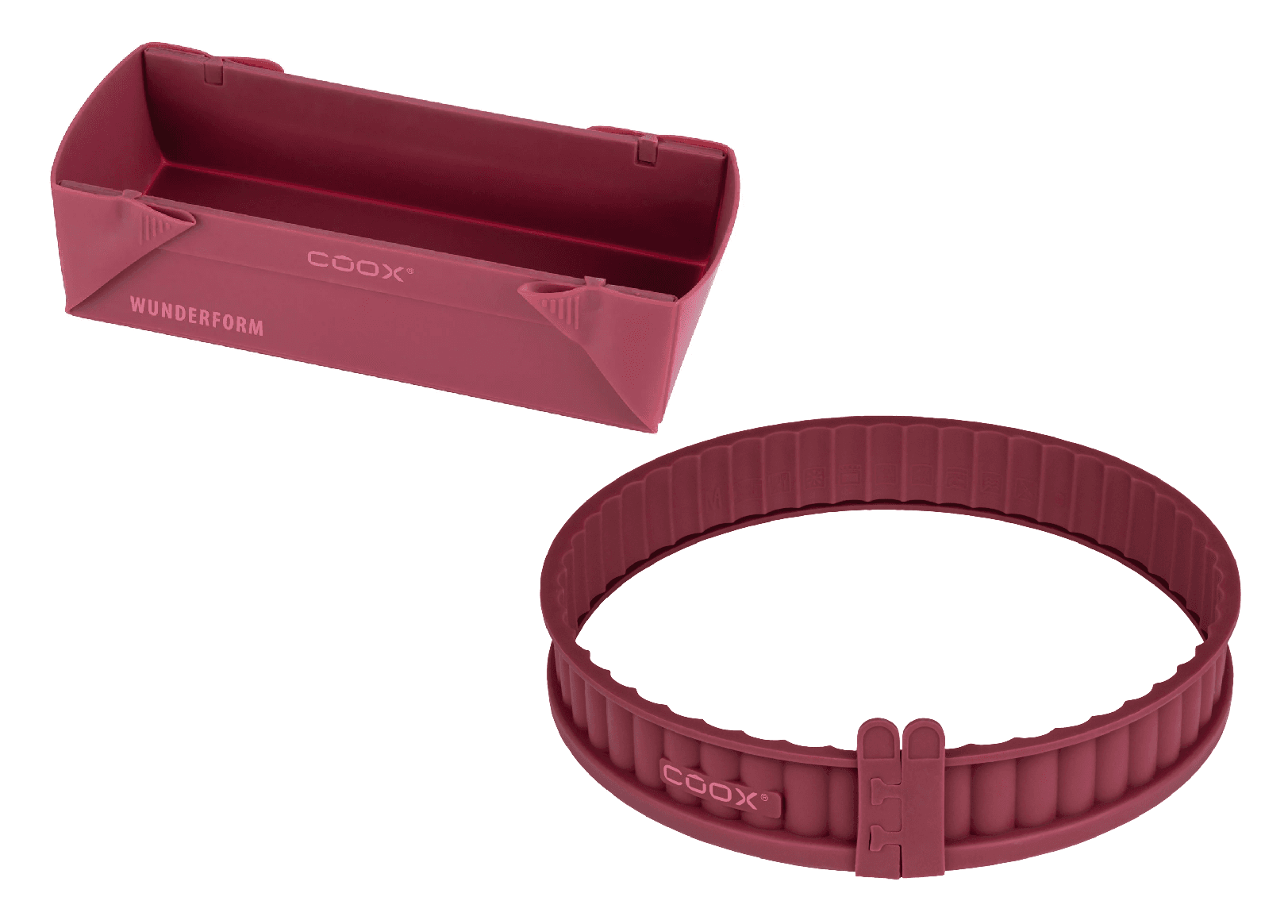 Coox Silikónová forma na pečenie M + Silikónová forma na pečenie, Ø 26 cm, červená