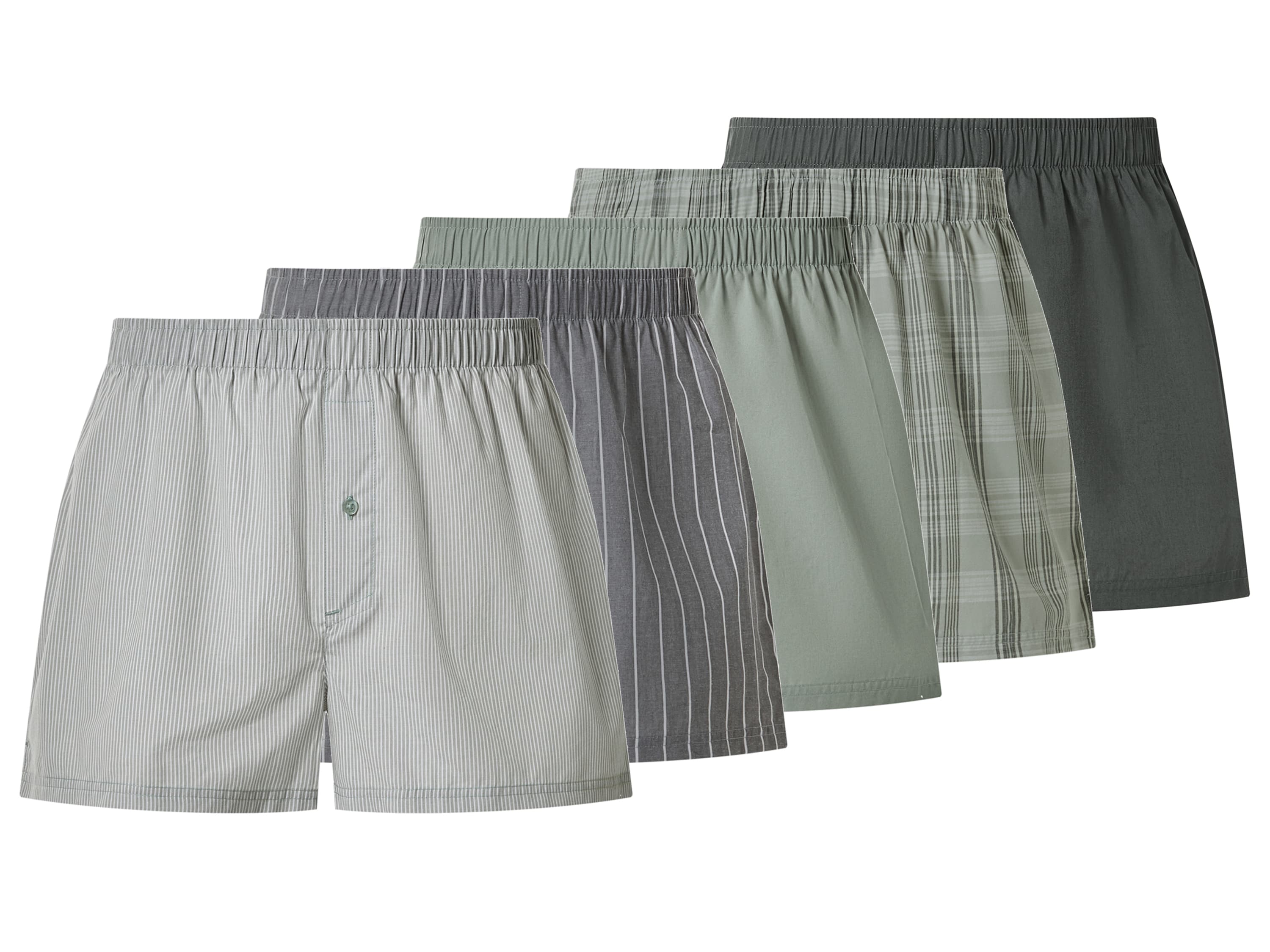 ESMARA MEN Pánske boxerky, 5 kusov (sivá/zelená, 4/S) 1