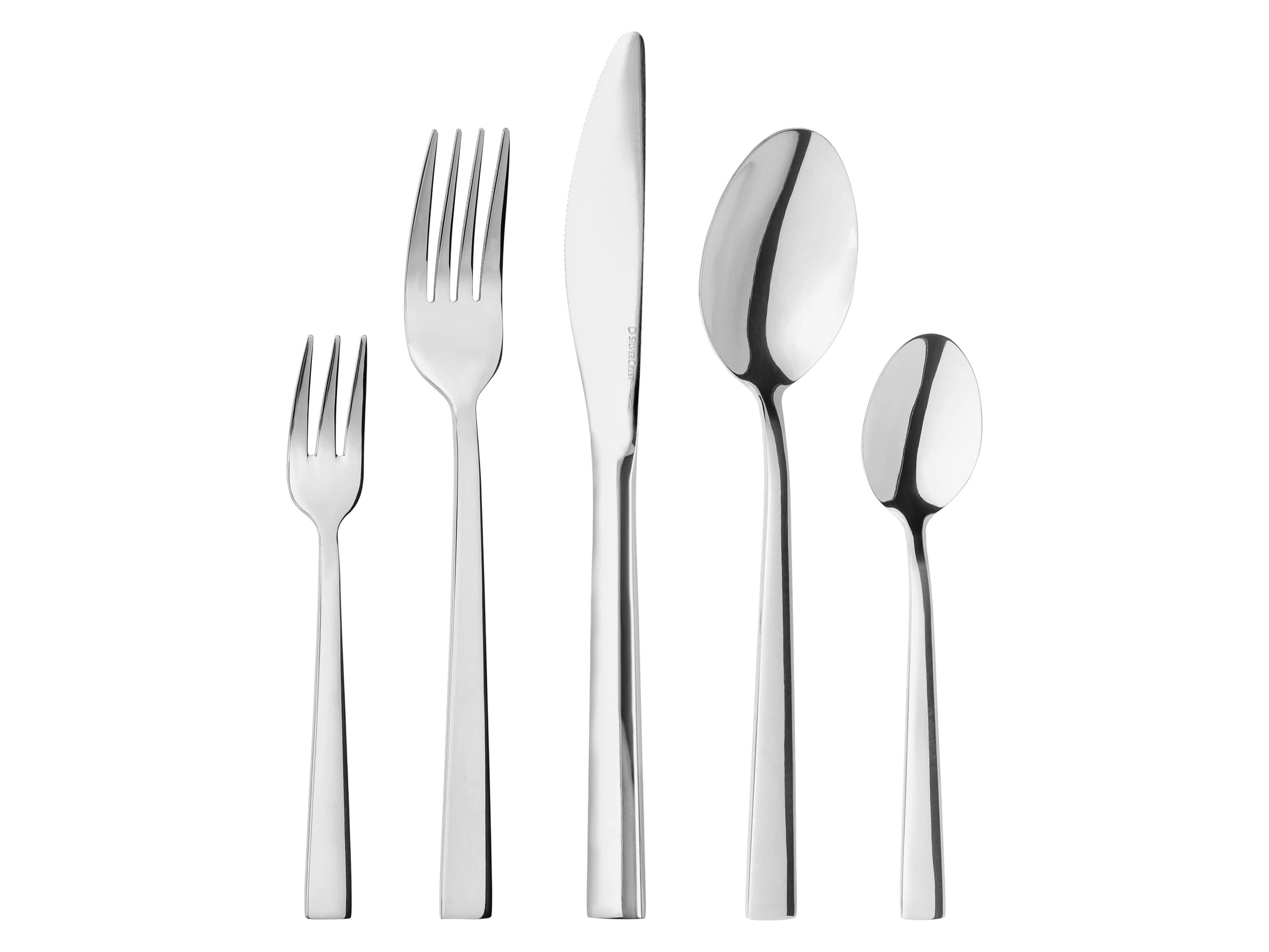 SILVERCREST® Príbor z ušľachtilej ocele, leštený, 30-dielna súprava (moderný) 1