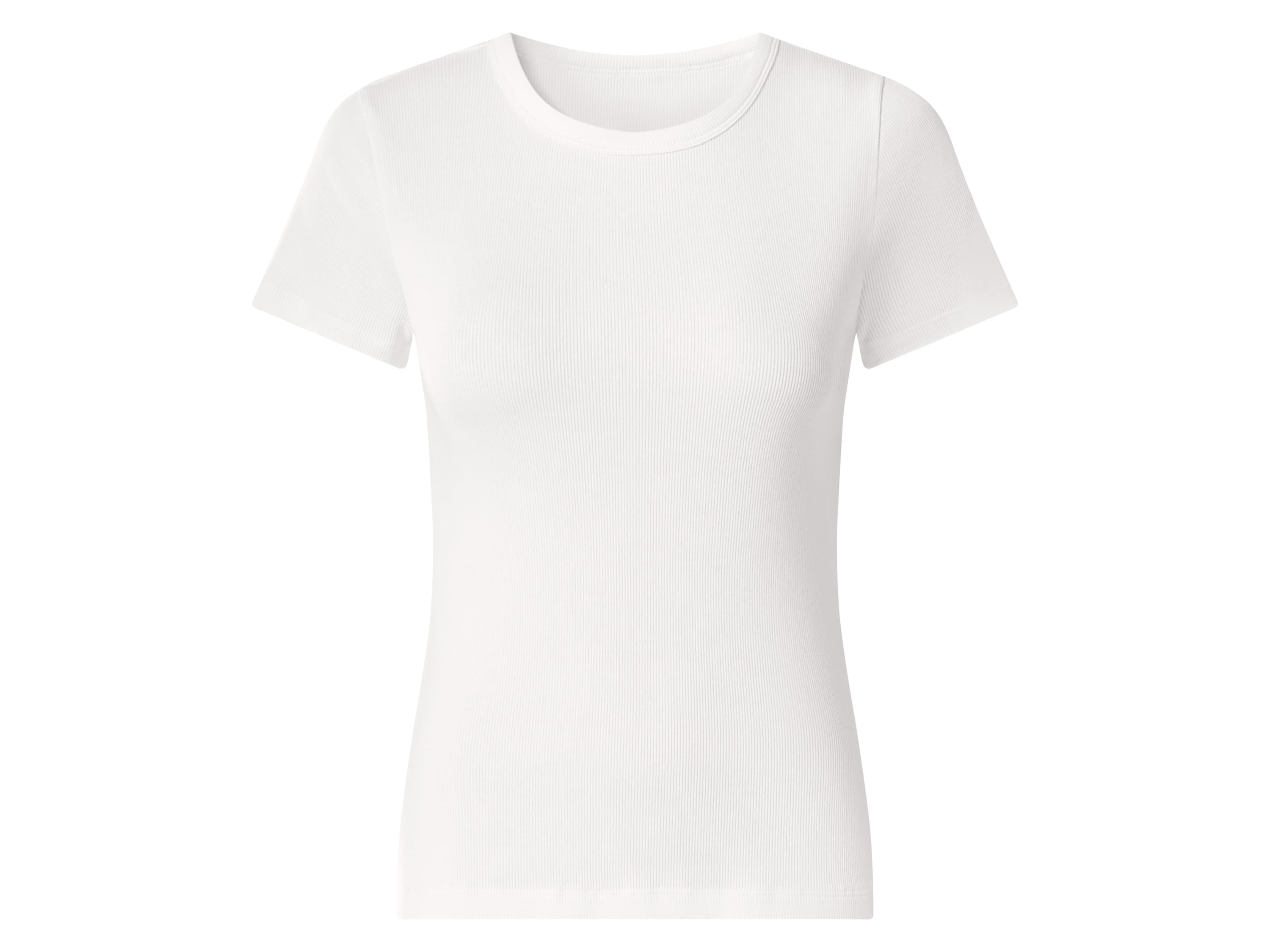 ESMARA® Dámske rebrované tričko (biela, M (40/42)) 1