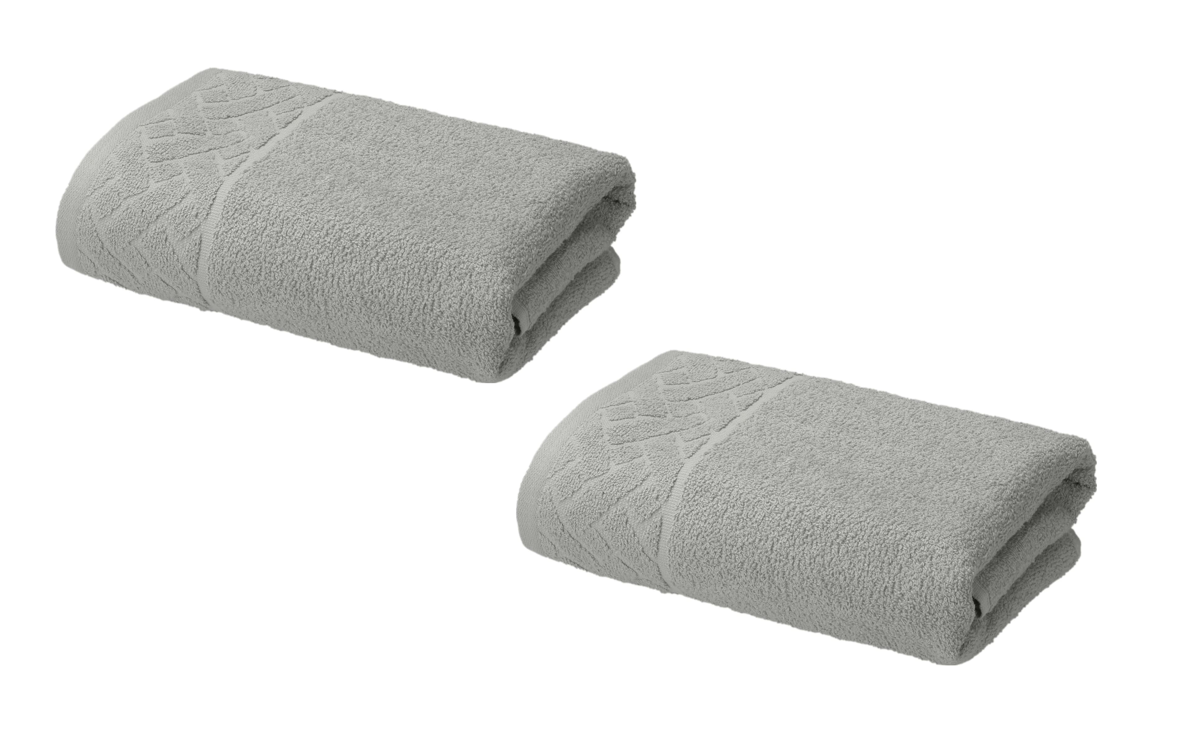 LIVARNO® Froté uterák, 450 g/m², 50 x 100 cm, sivý, 2 kusy