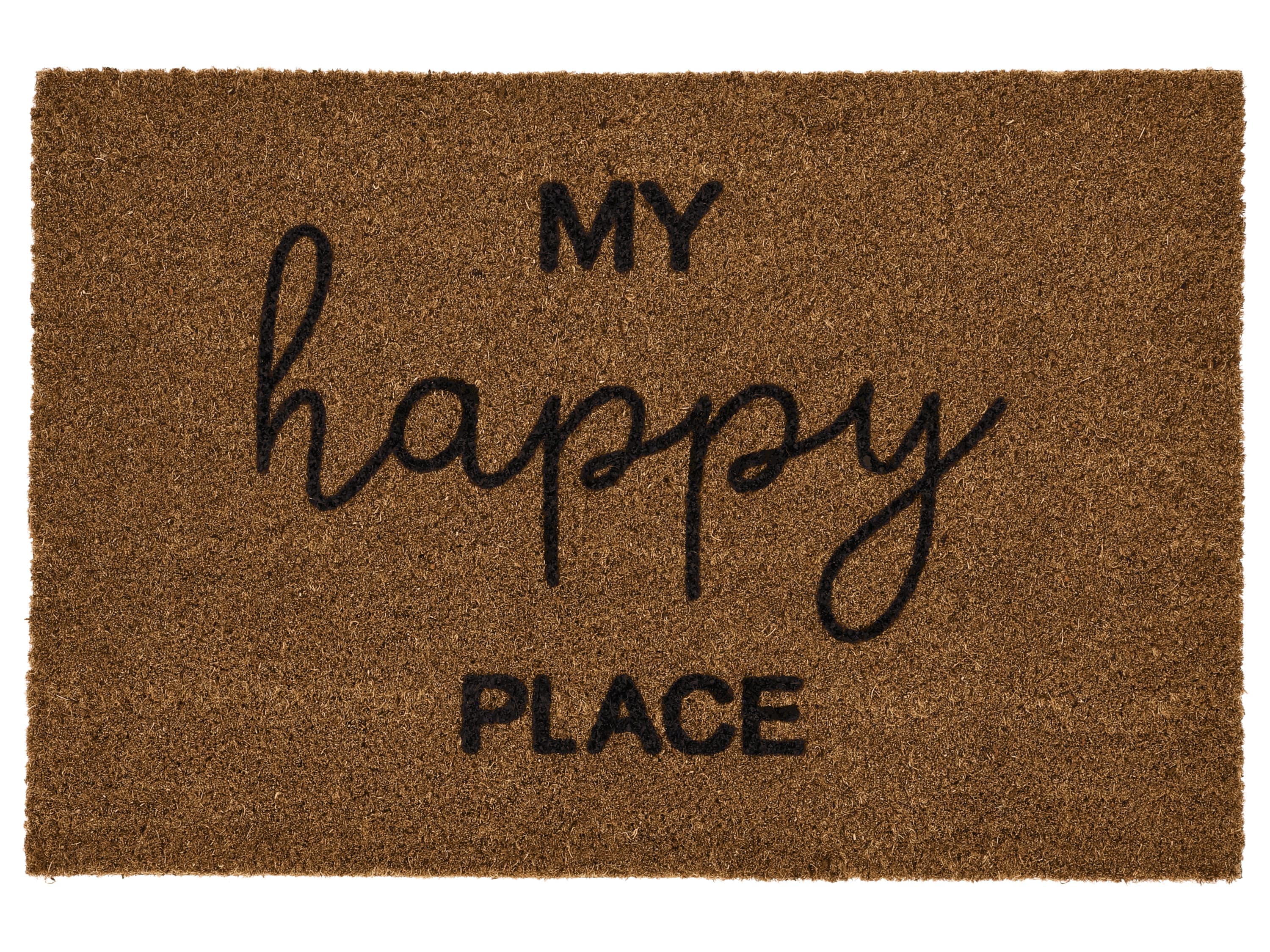 LIVARNO® Kokosová rohožka, 40 x 60 cm (nápis Happy place) 1