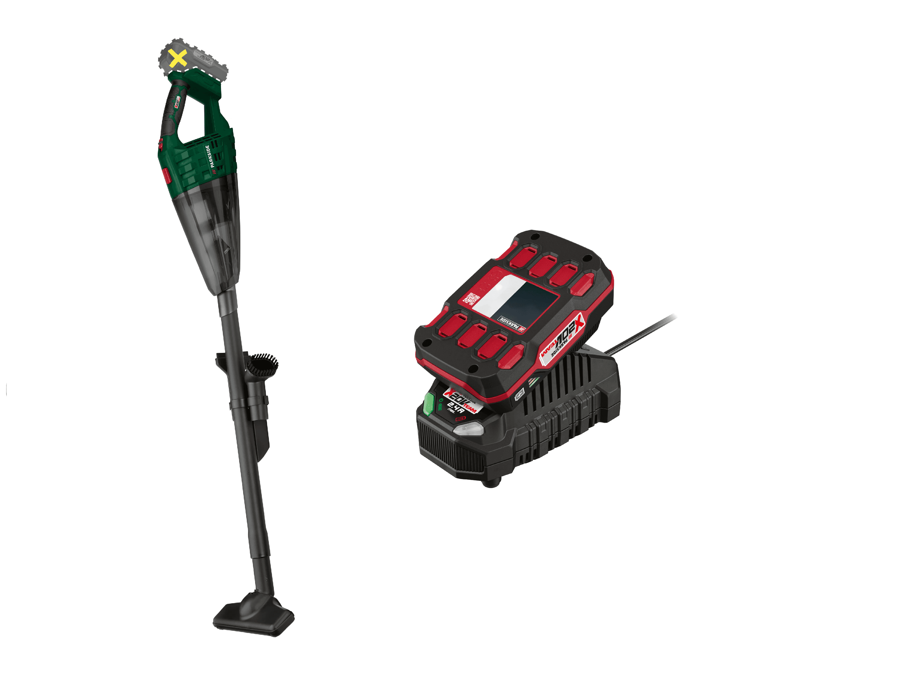 PARKSIDE® Aku ručný vysávač PHSSA 20-Li D2 + Akumulátor 20 V/2 Ah + Nabíjačka 20 V/2,4 A 1