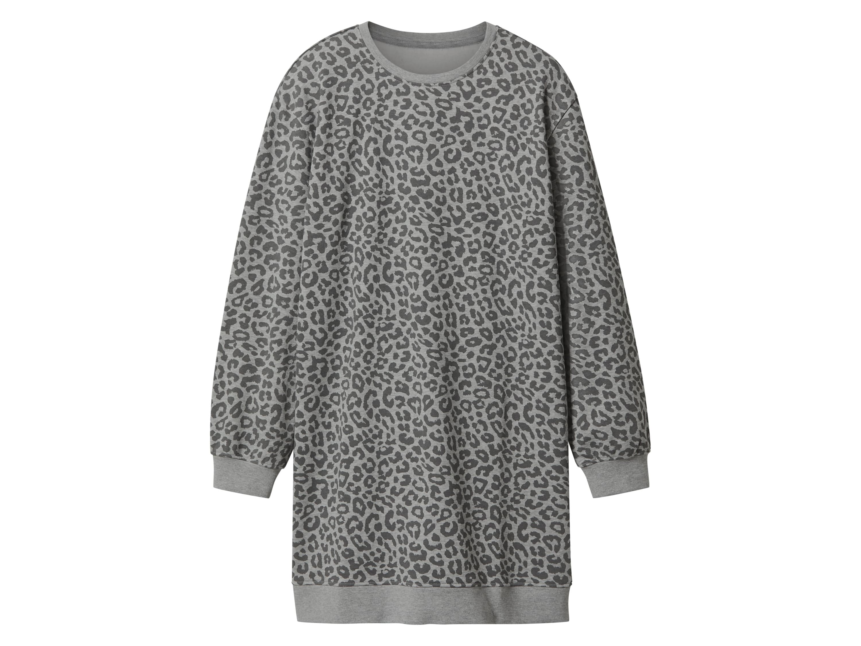 esmara® Dámske mikinové šaty (leopardí vzor/sivá, M (40/42))
