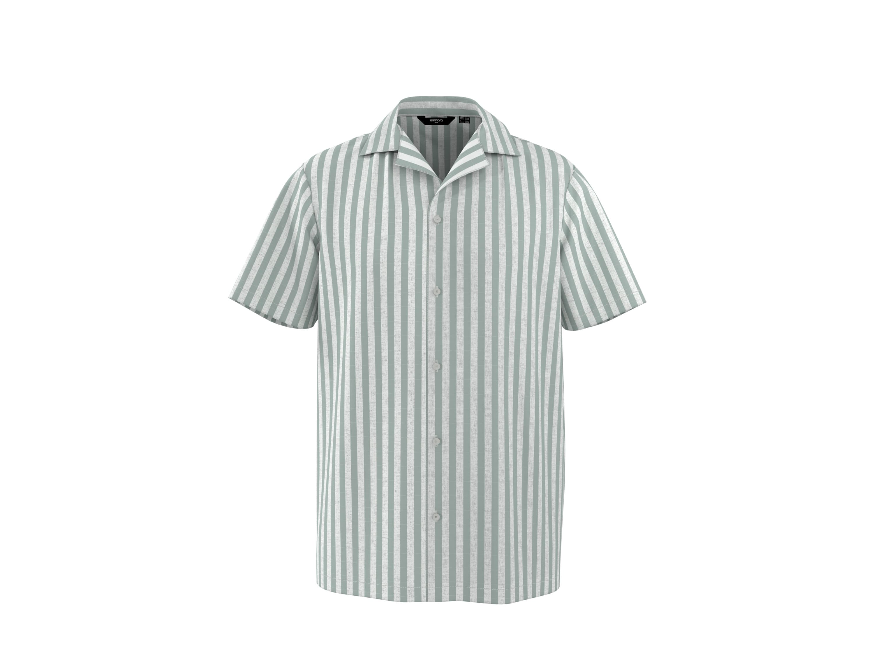 esmara Men Pánska ľanová košeľa Premium (pruhy/zelená/biela, L (41/42)) 1