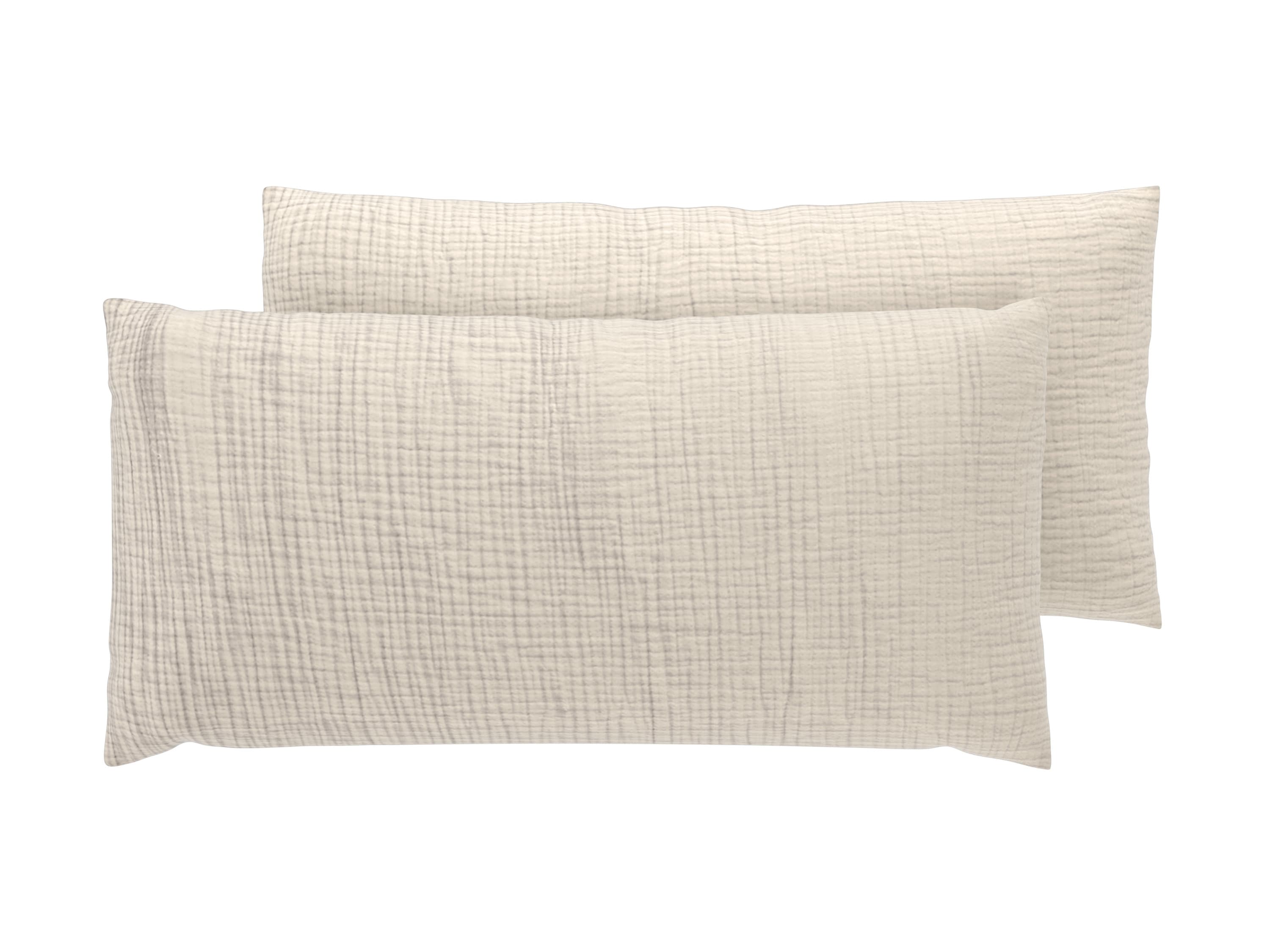 LIVARNO® Mušelínová obliečka na vankúš, 40 x 80 cm, 2 kusy (béžová)