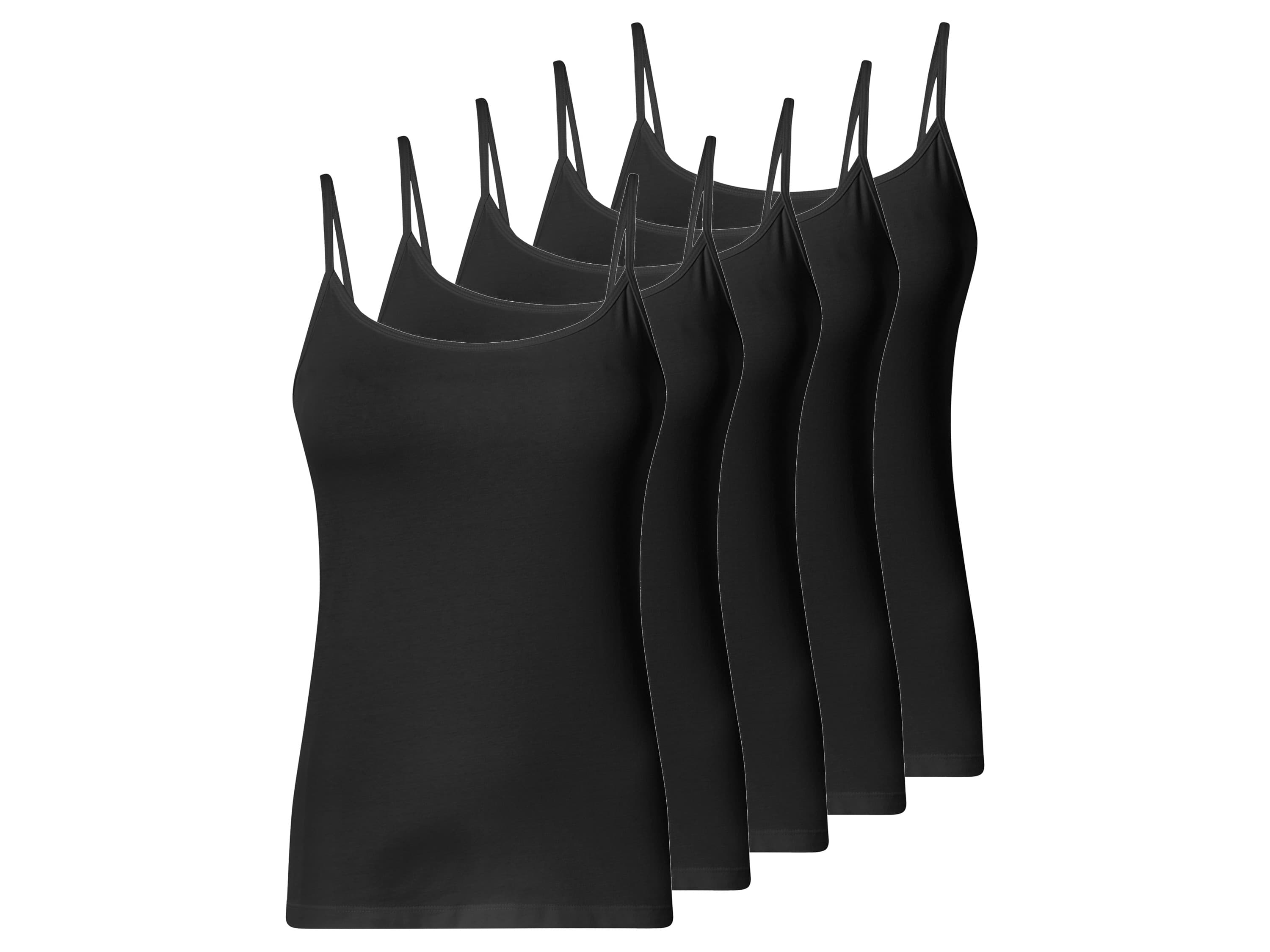 esmara® Dámsky top s úzkymi ramienkami, 5 kusov (čierna, M (40/42)) 1