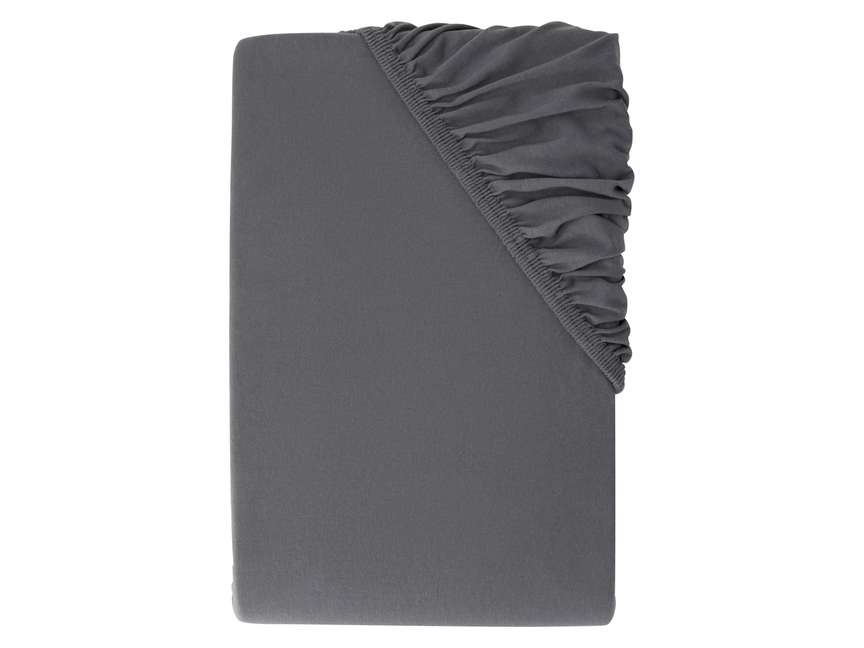 LIVARNO® Napínacia džersejová plachta, 180 – 200 x 200 cm (tmavosivá)