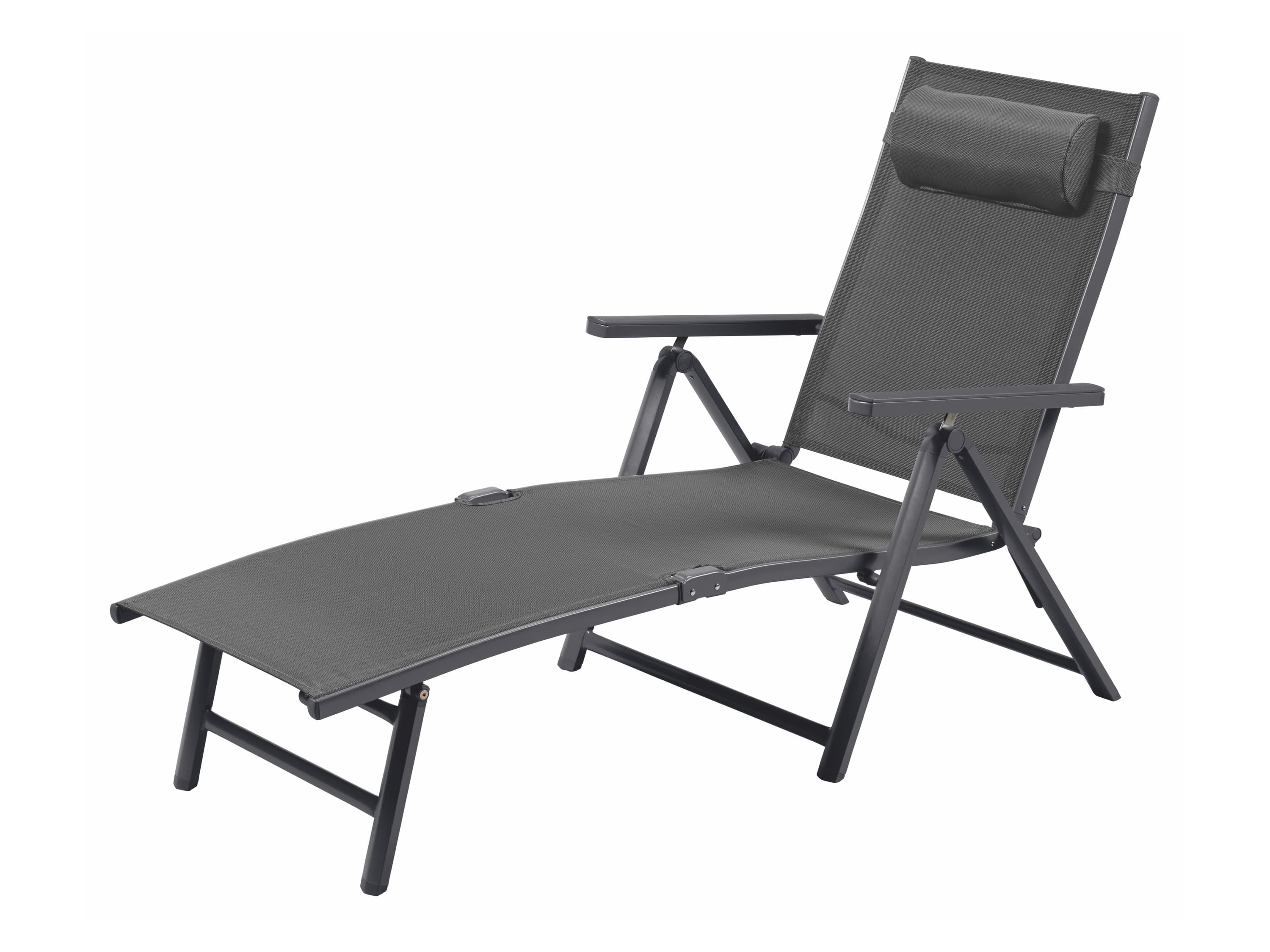 LIVARNO® Hliníkové ležadlo Houston, sivé
