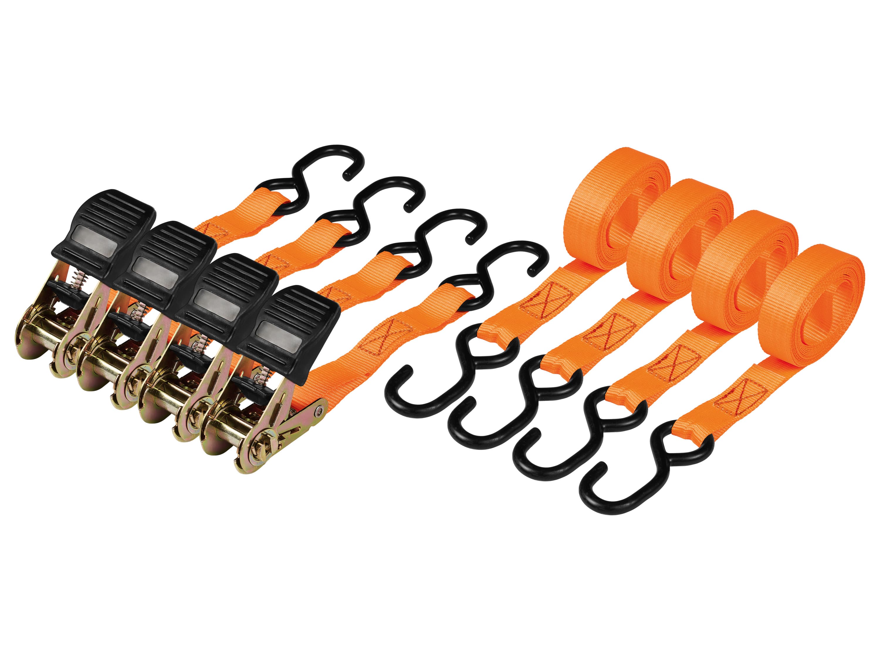 ULTIMATE SPEED® Súprava upínacích račňových popruhov (upínacie račňové popruhy, 4 kusy)