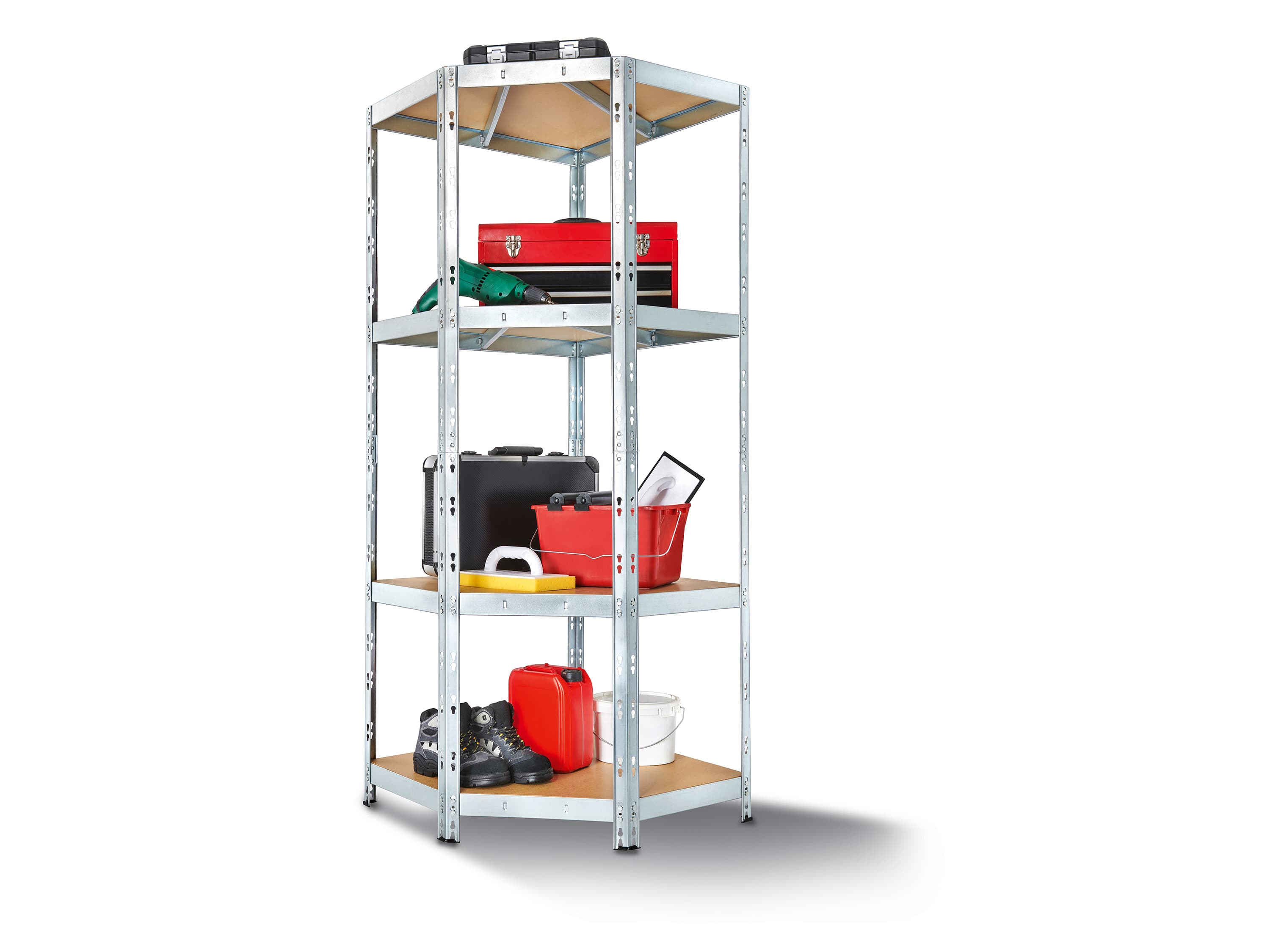 PARKSIDE® Rohový regál so 4 policami Rivet, 180 x 70 x 70 x 40 cm 1