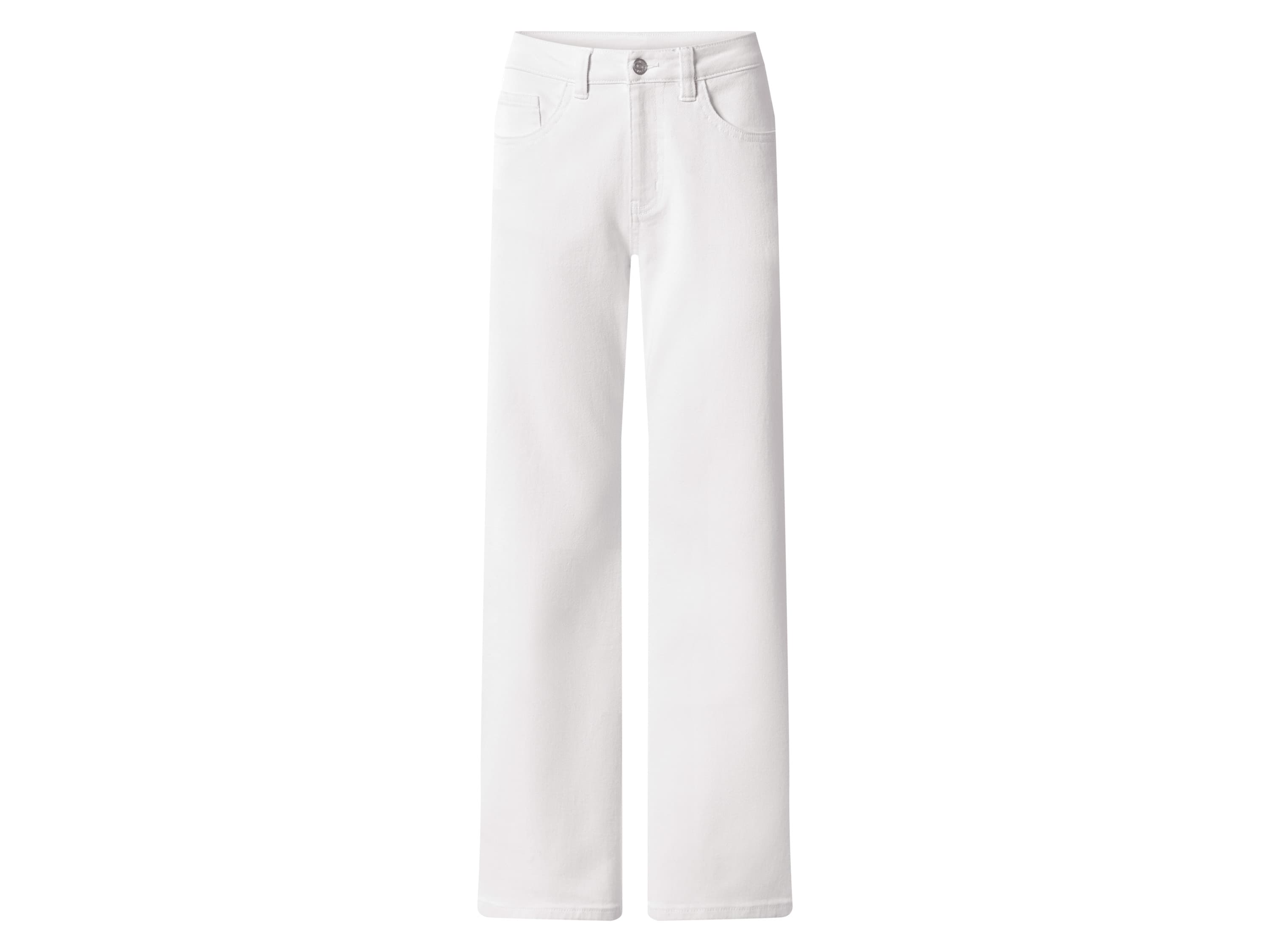 esmara® Dámske rifle Wide Leg (biela, 36) 1