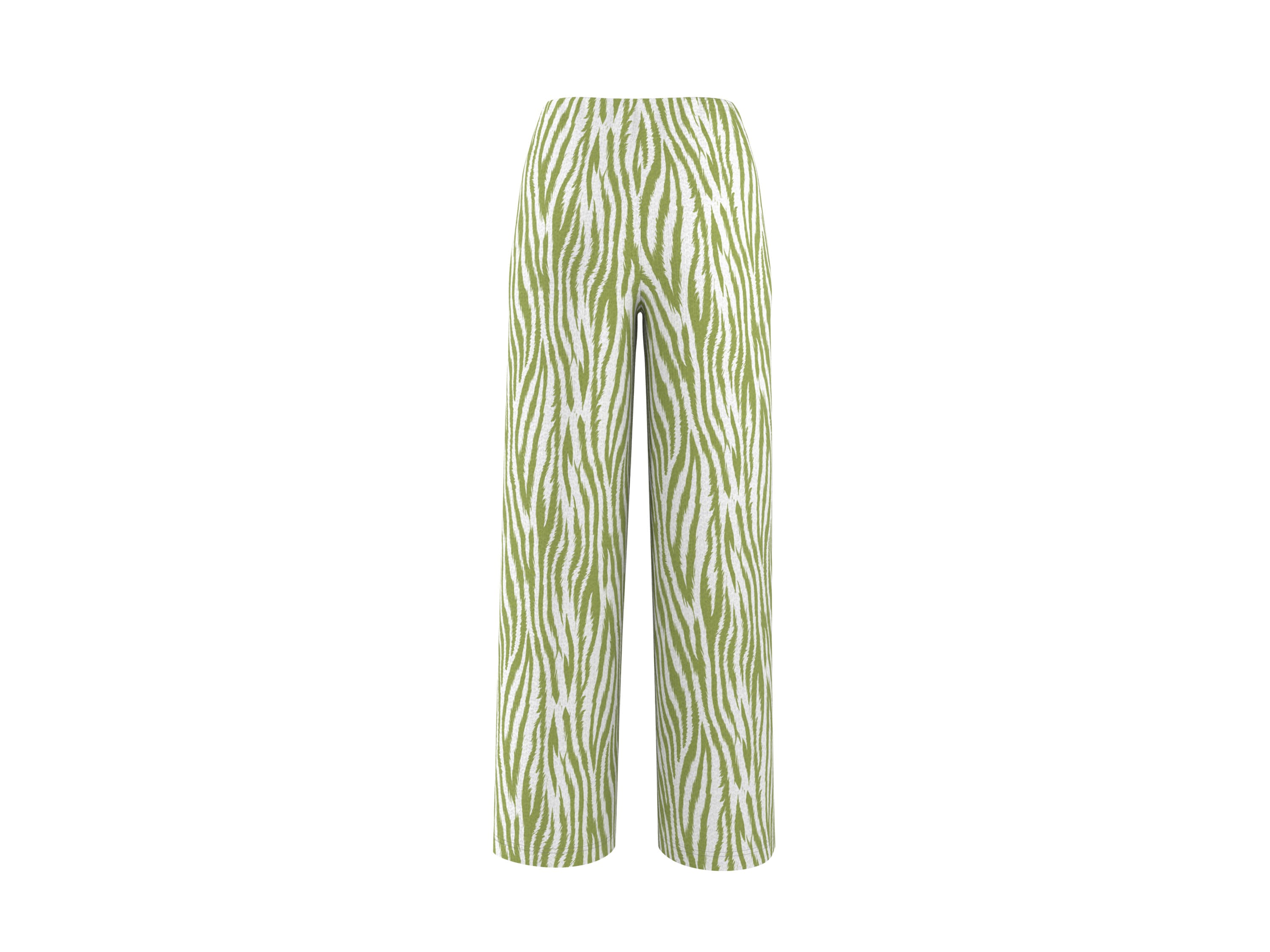 ESMARA® Dámske nohavice „Wide Leg“ (vzor/zelená, S (36/38))