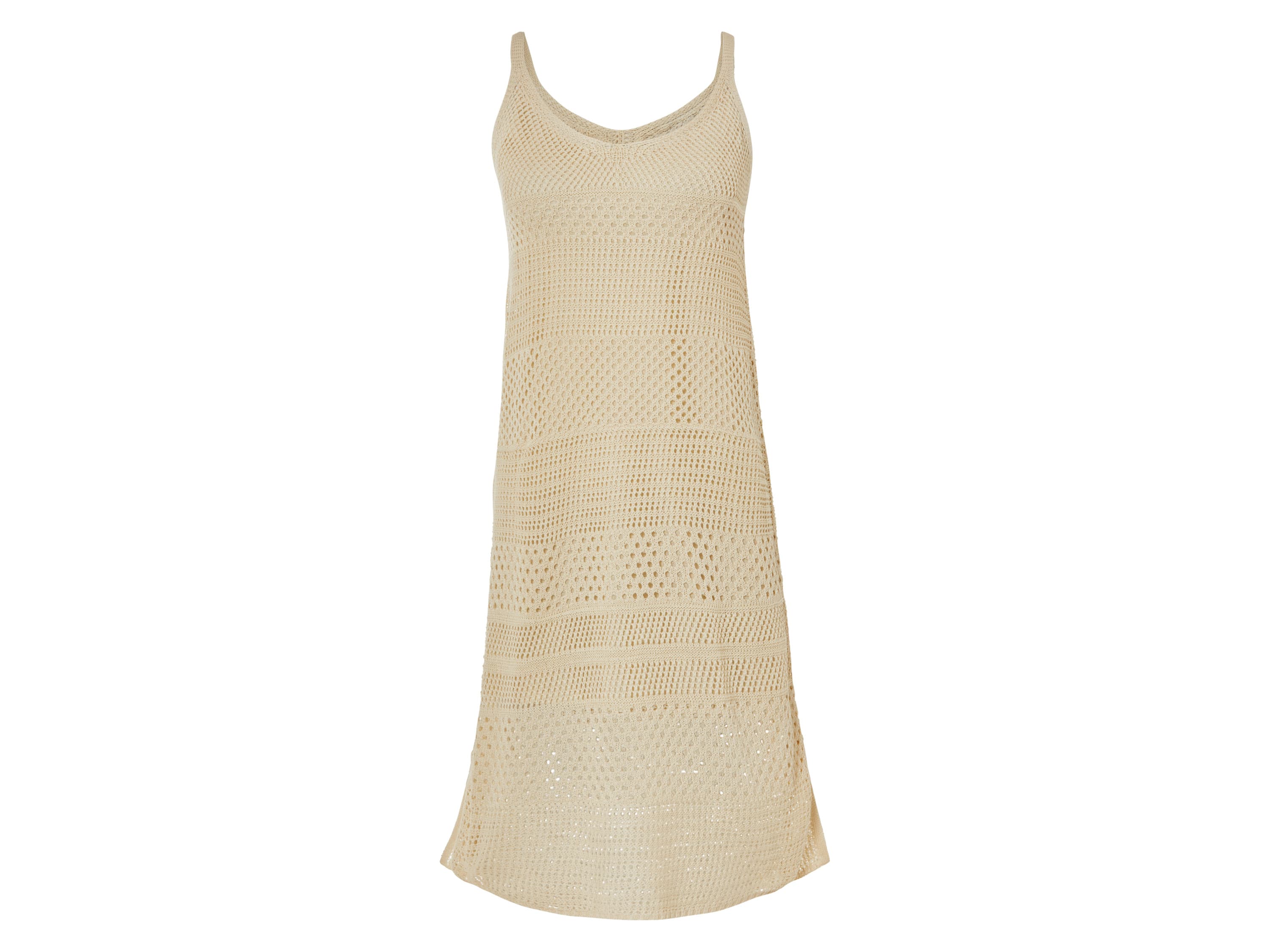 esmara® Dámske háčkované midi šaty (krémová, S (36/38)) 1