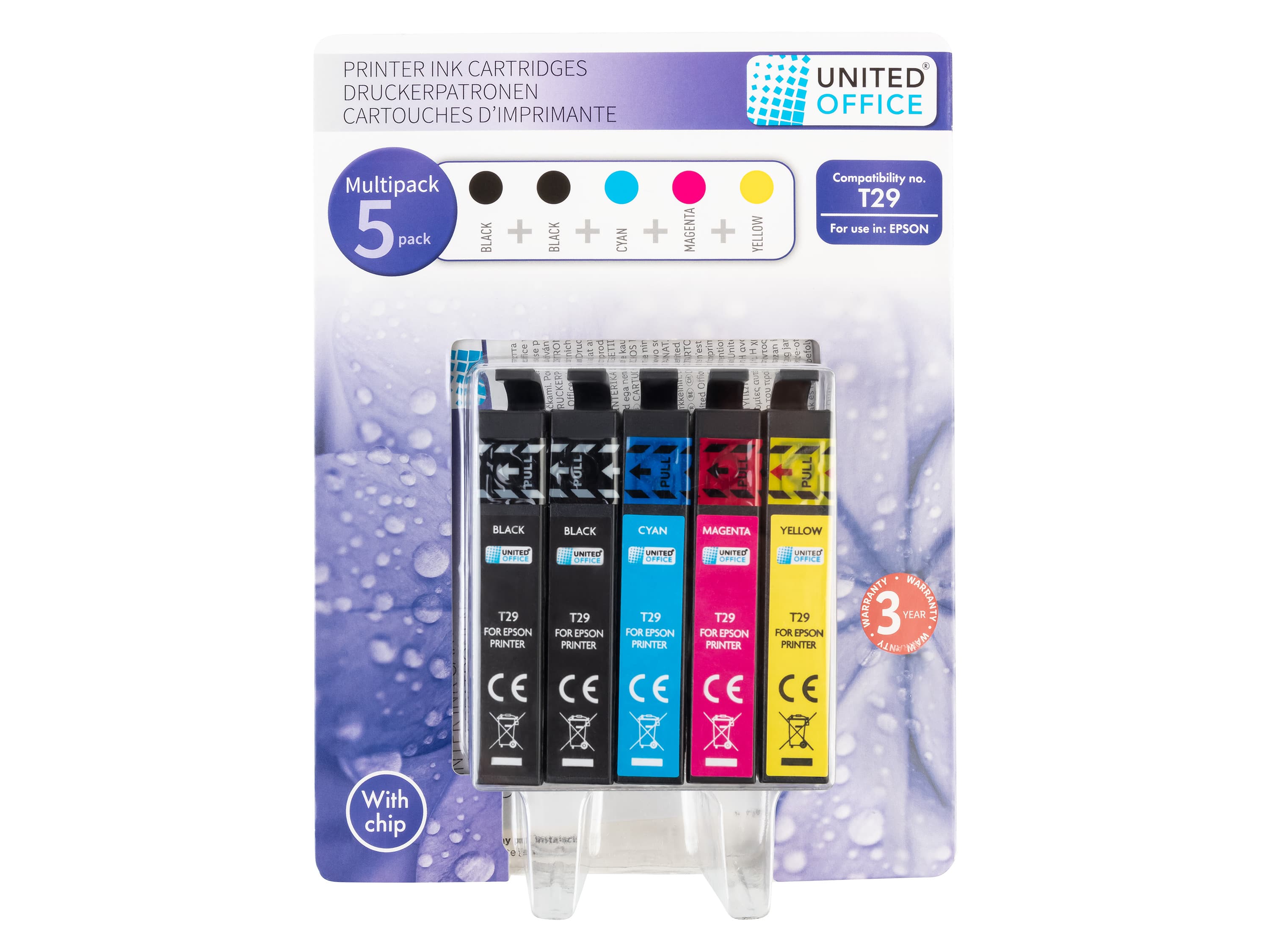 UNITED OFFICE® Náplne do tlačiarne Epson, 5 kusov (Multipack 29XL) 1