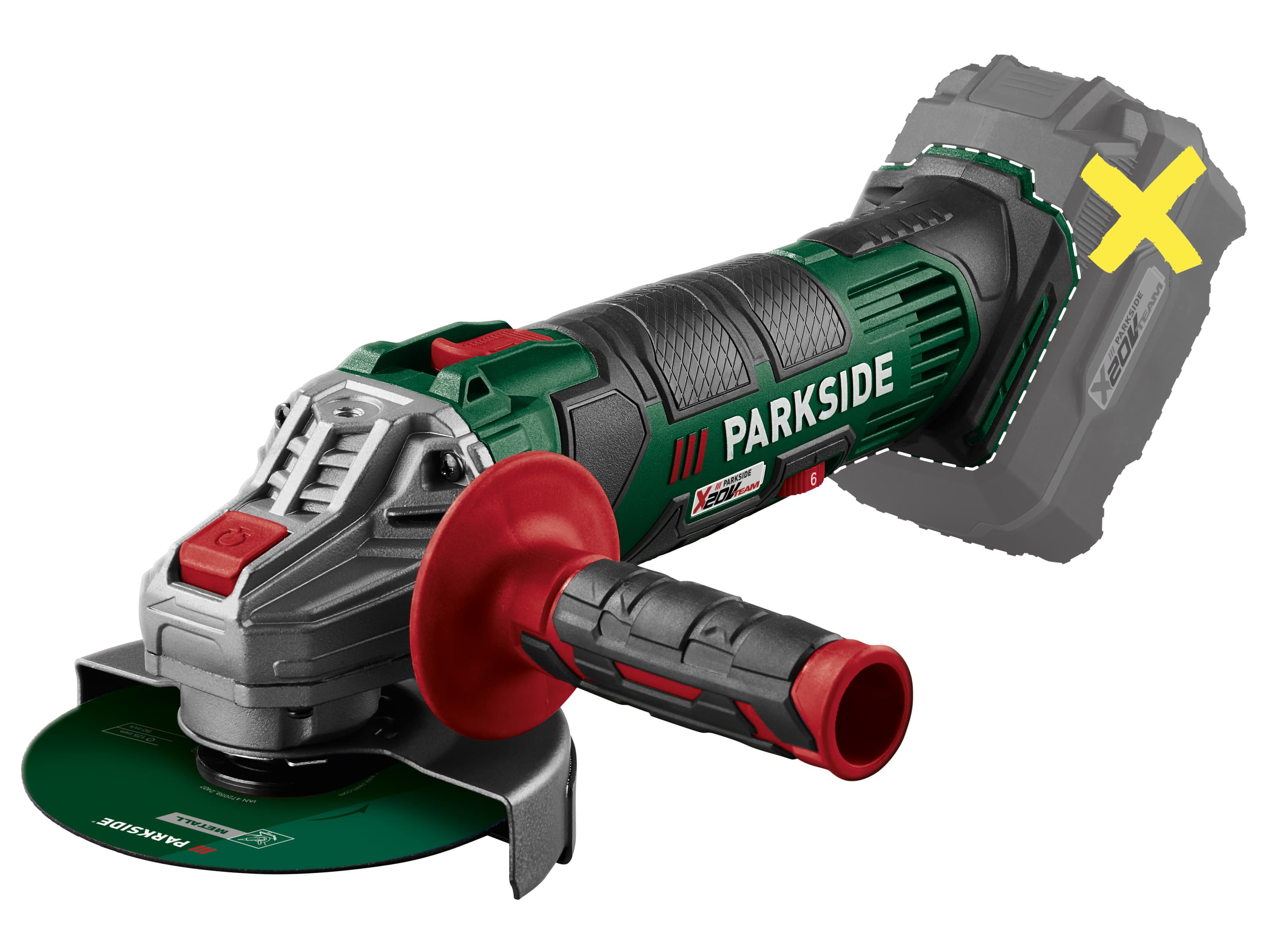 PARKSIDE® Aku uhlová brúska PWSA 20-Li G4 – bez akumulátora 1