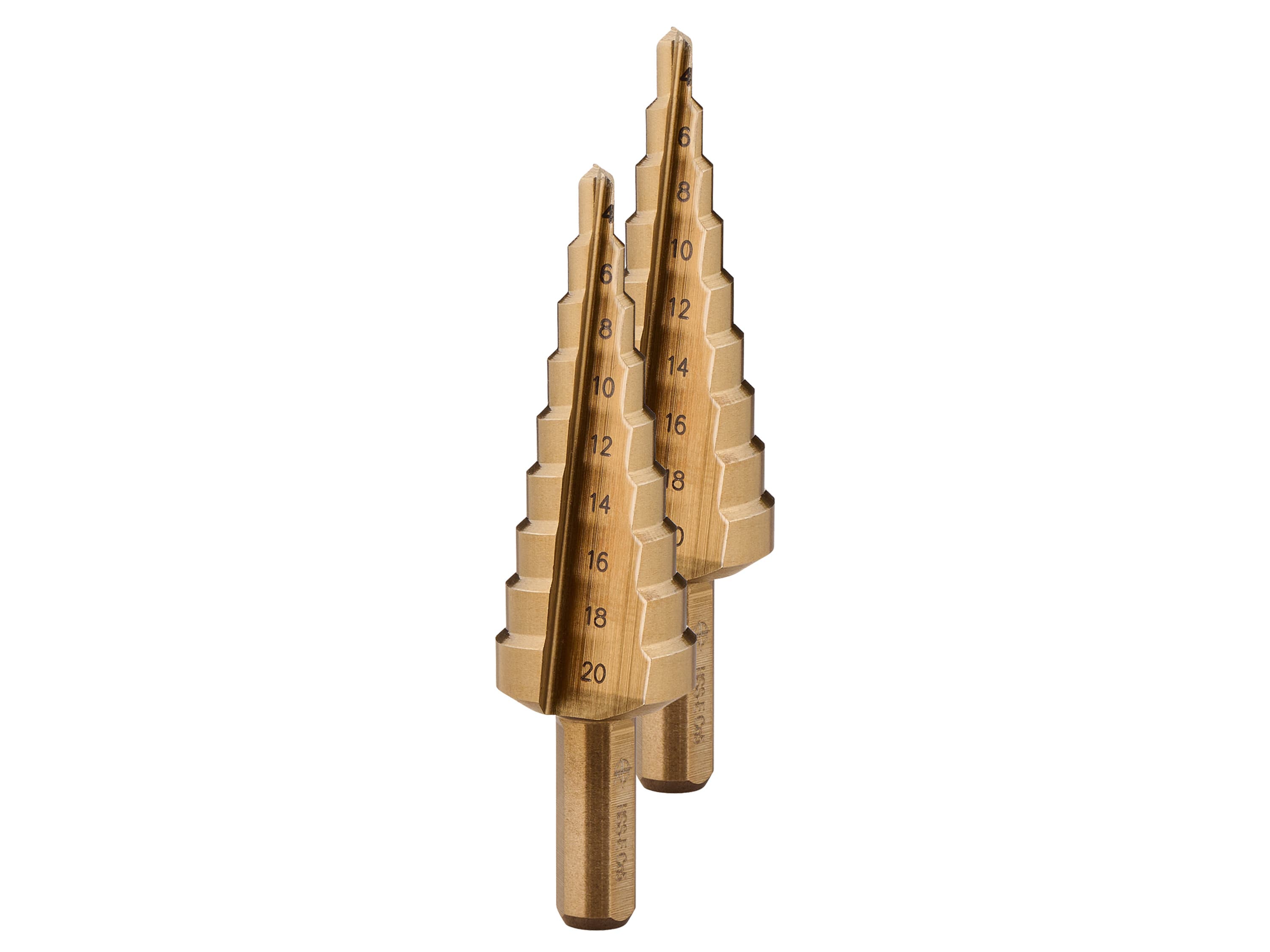 PARKSIDE PERFORMANCE® Stupňovitý vrták/Súprava HSS vrtákov (stupňovité vrtáky 4 – 20 mm, 2 kusy)