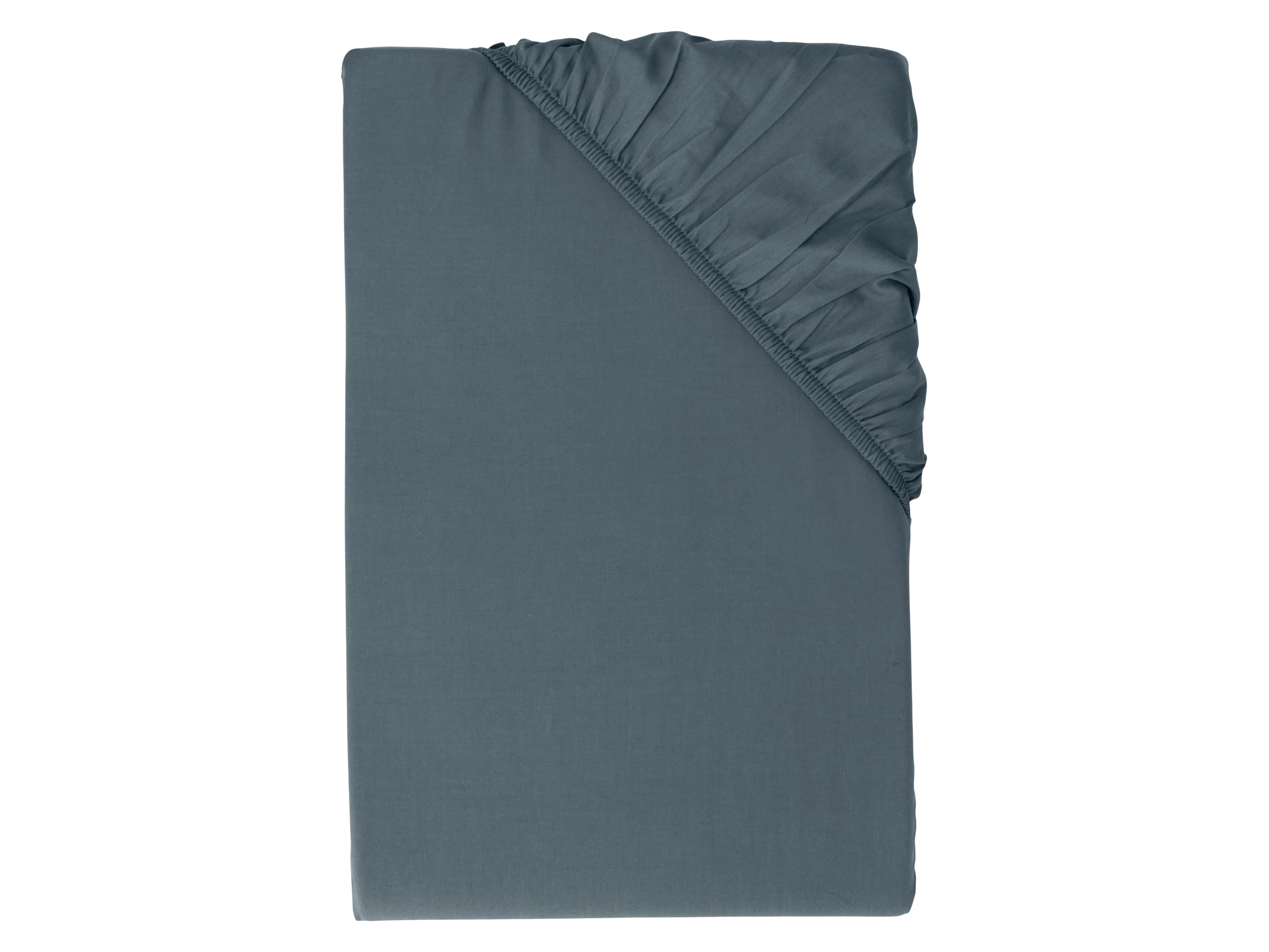 LIVARNO® Napínacia plachta z bambusovej viskózy Premium, 140-160 x 200 cm (navy modrá)