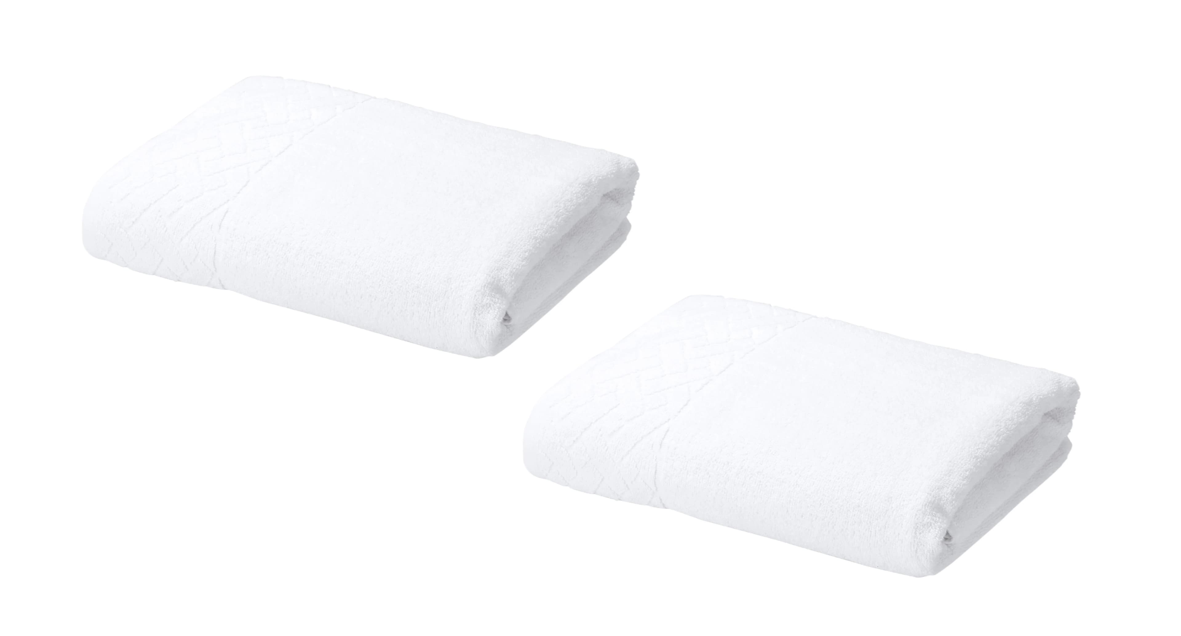 LIVARNO® Froté osuška, 450 g/m², 70 x 140 cm, biela, 2 kusy